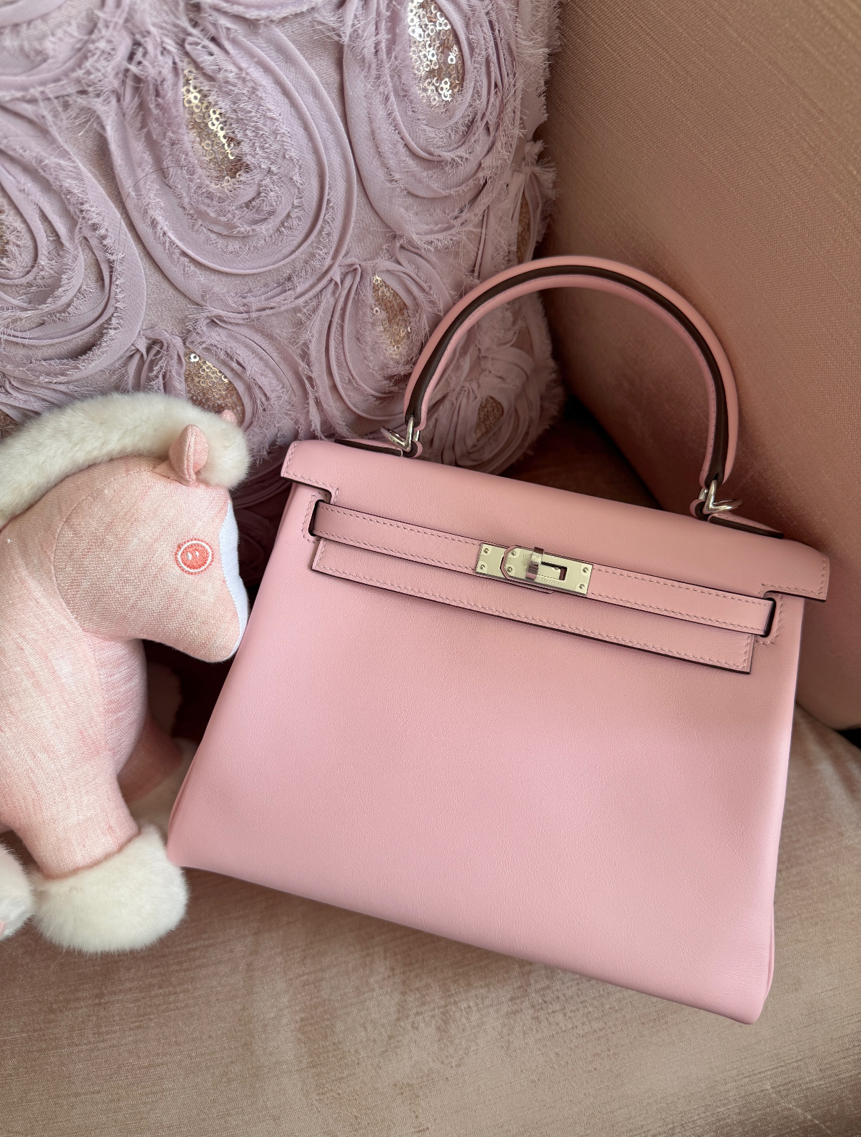 Hermès Kelly 25-28 Sakura Pink TOGO Custom