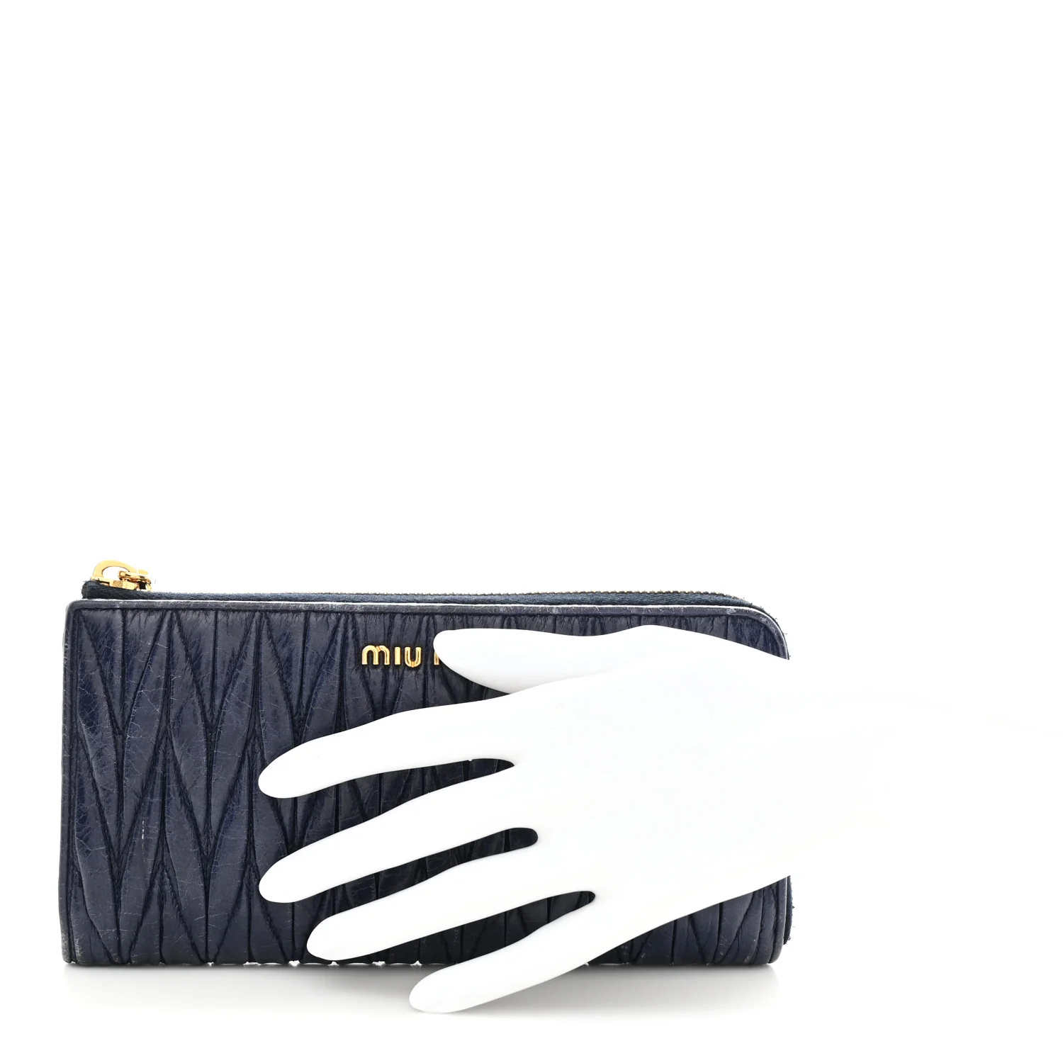 Nappa Matelasse Lux Zip Around Wallet Bleuette