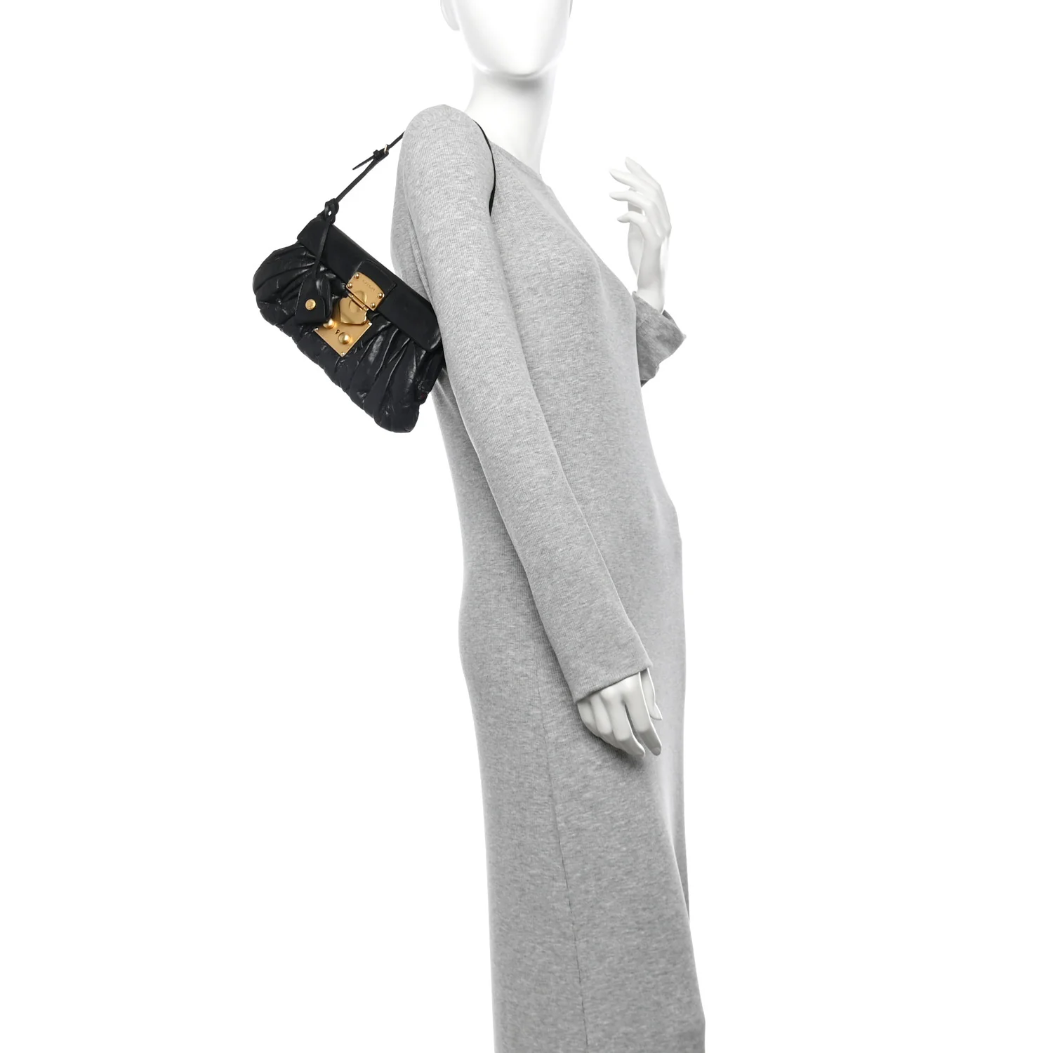 Nappa Matelasse Clutch Black