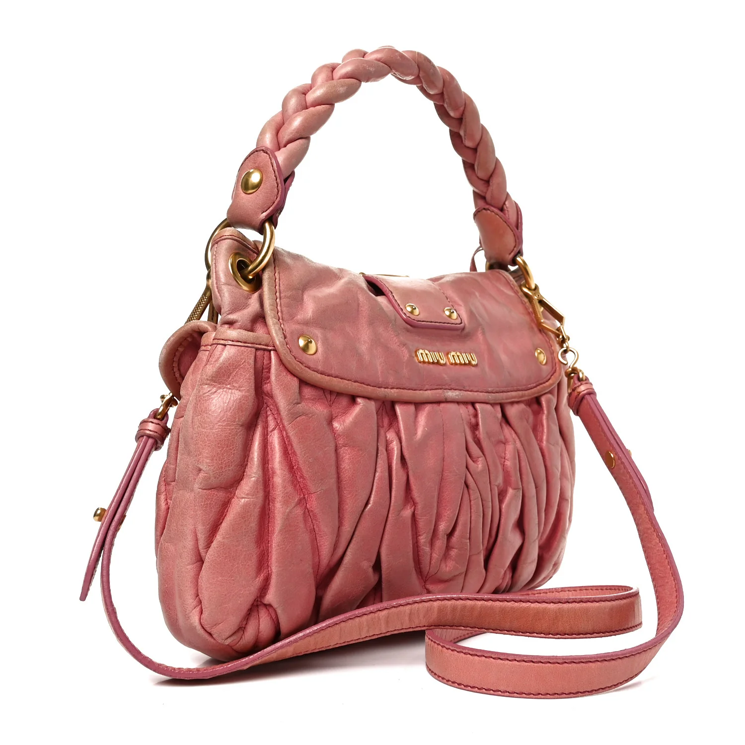 Nappa Matelasse Lux Coffer Hobo Begonia