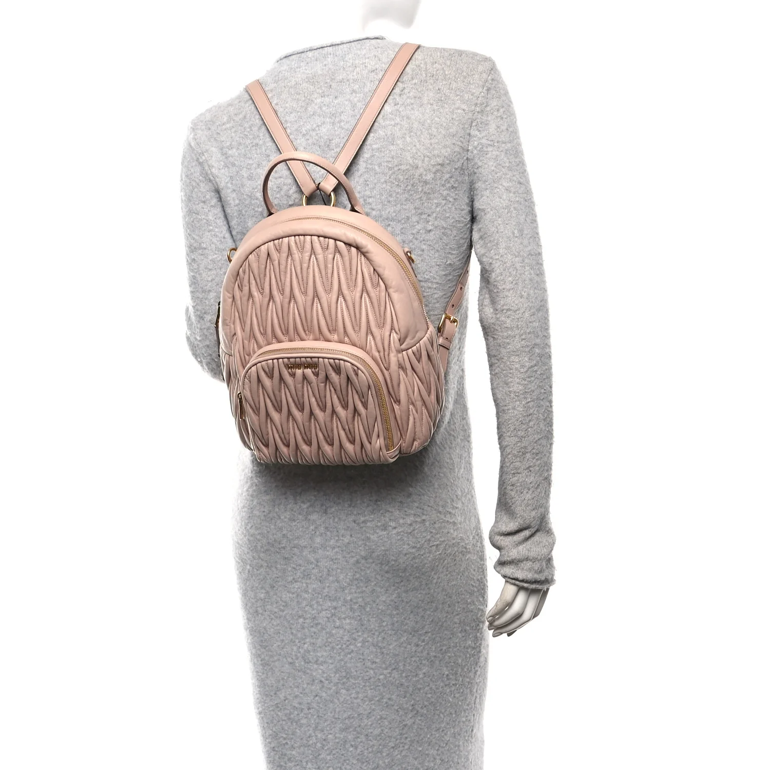 Nappa Matelasse Backpack Cammeo