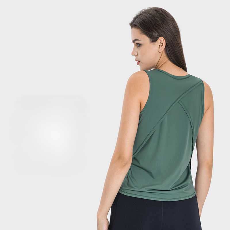 Yoga Clothes Outer Wear Fitness Sports Vest Breathable Quick-Drying