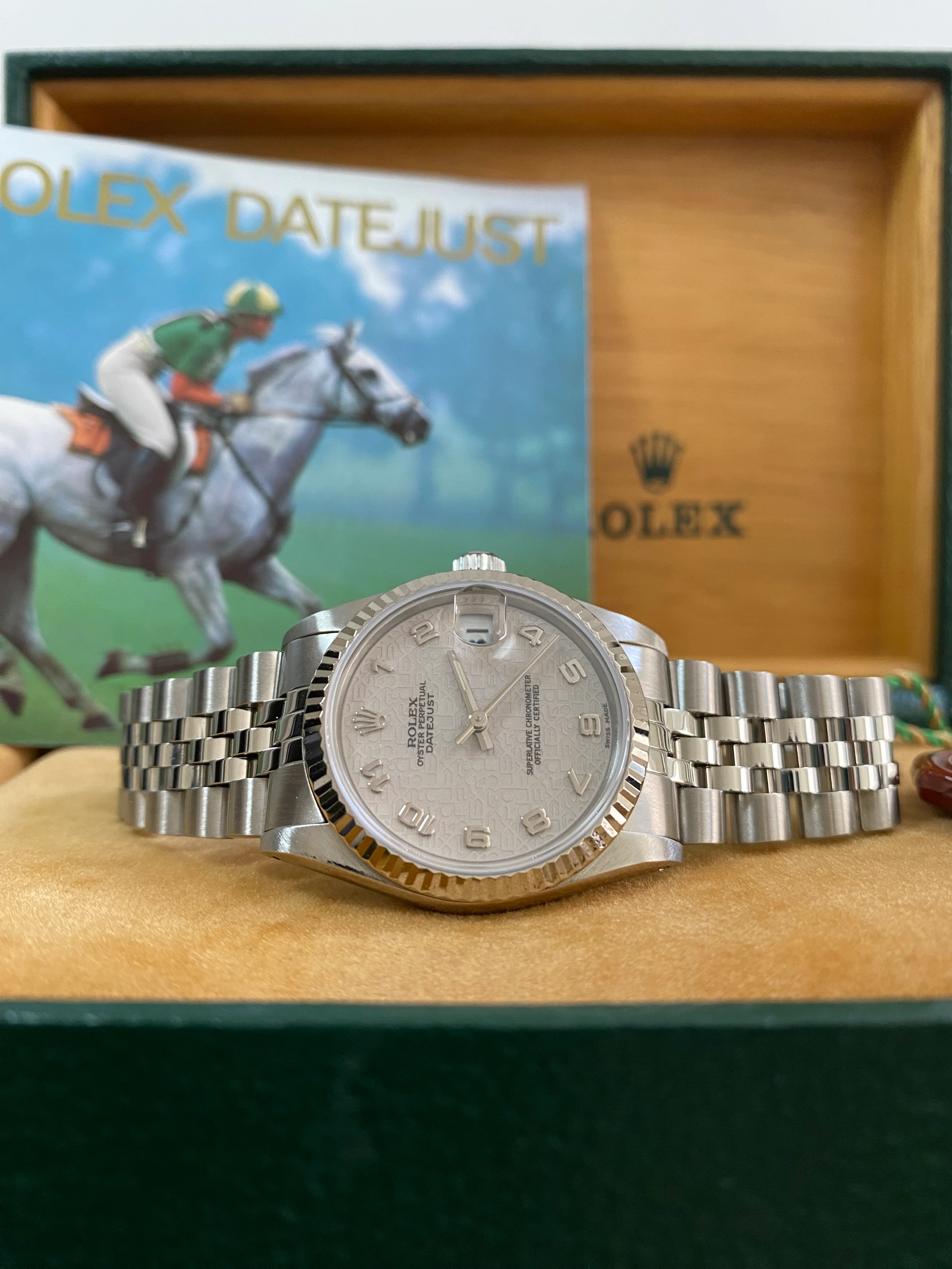 Rolex Steel Datejust 31 - Fluted Bezel - Silver Arabic Dial - Jubilee Bracelet - 68274