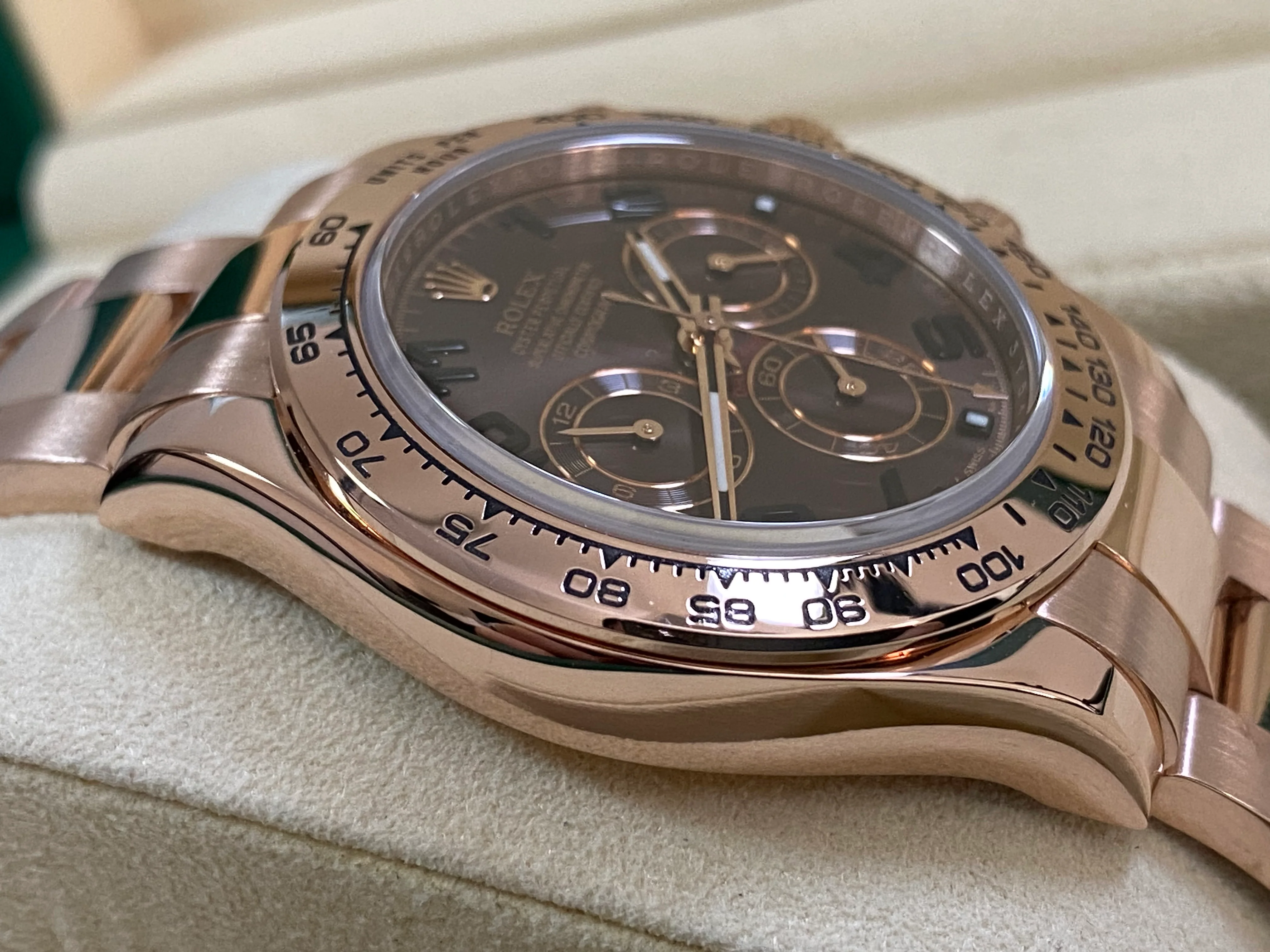 Rolex Everose Gold Cosmograph Daytona - 2014 - Chocolate Arabic Dial - 116505 *COMPLETE*