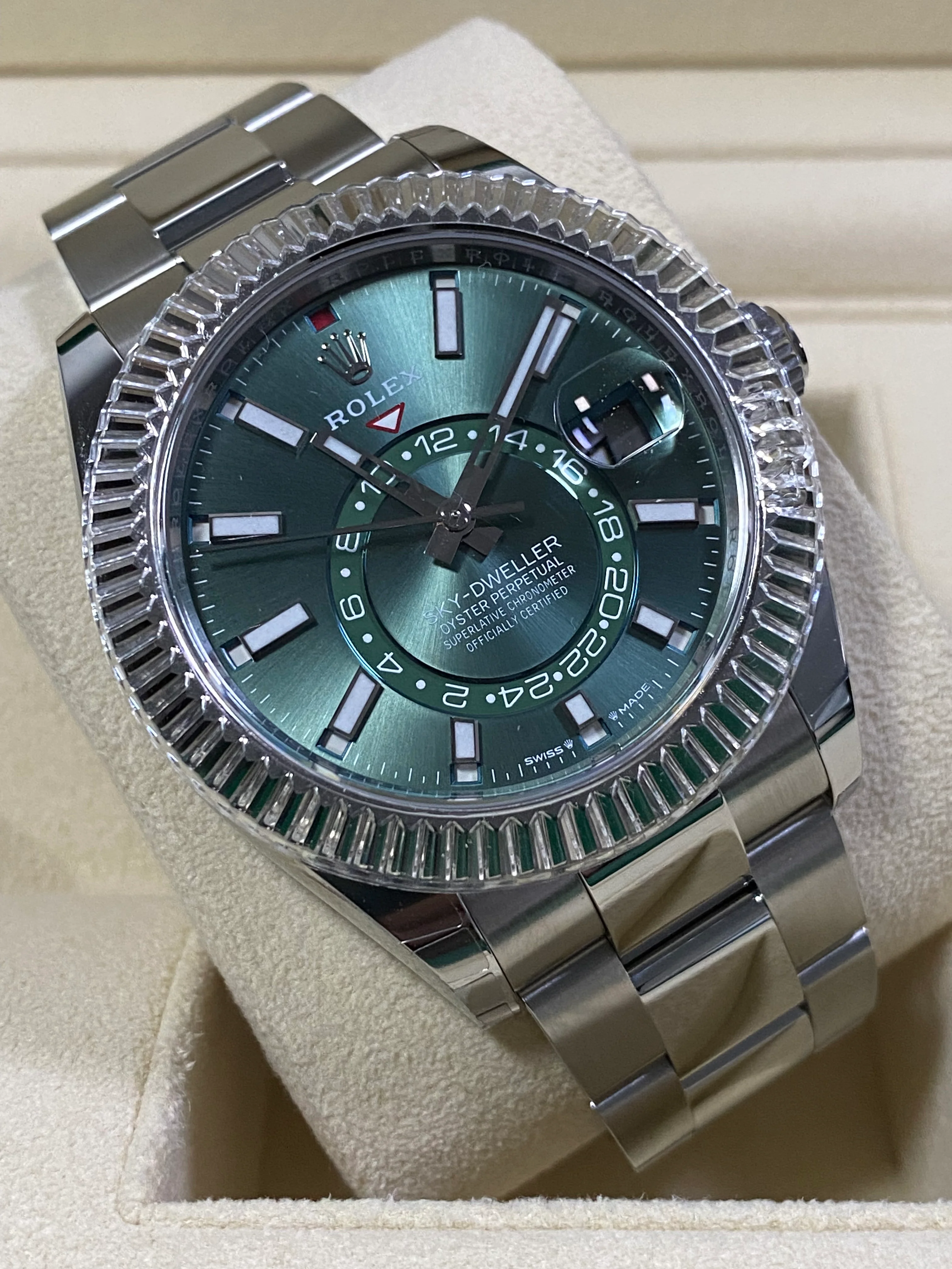 Rolex Steel Sky-Dweller - 2023 - Mint Green Dial - Oyster Bracelet - 336934