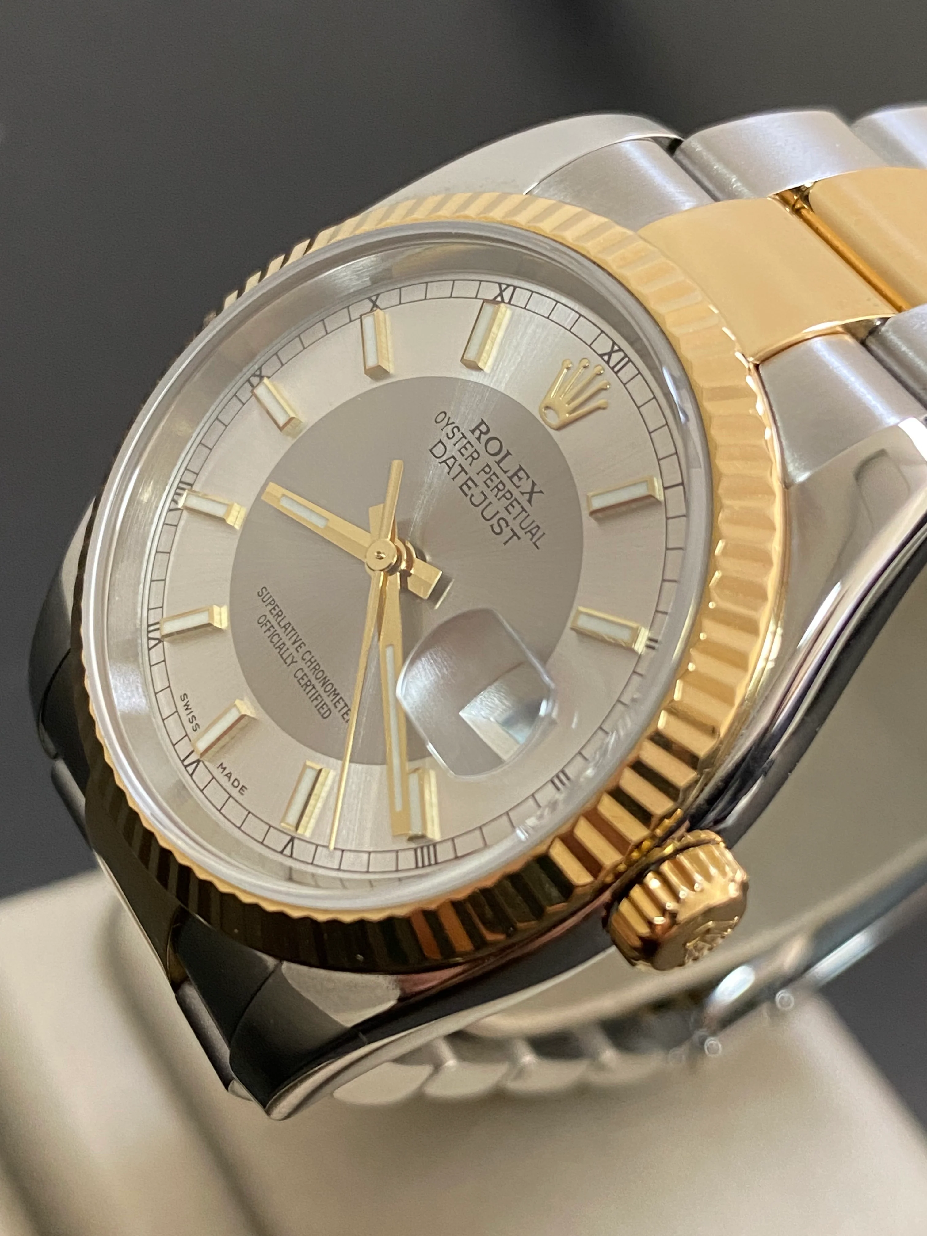 Rolex Steel and Yellow Gold Datejust 36 - D serial - Fluted Bezel - 