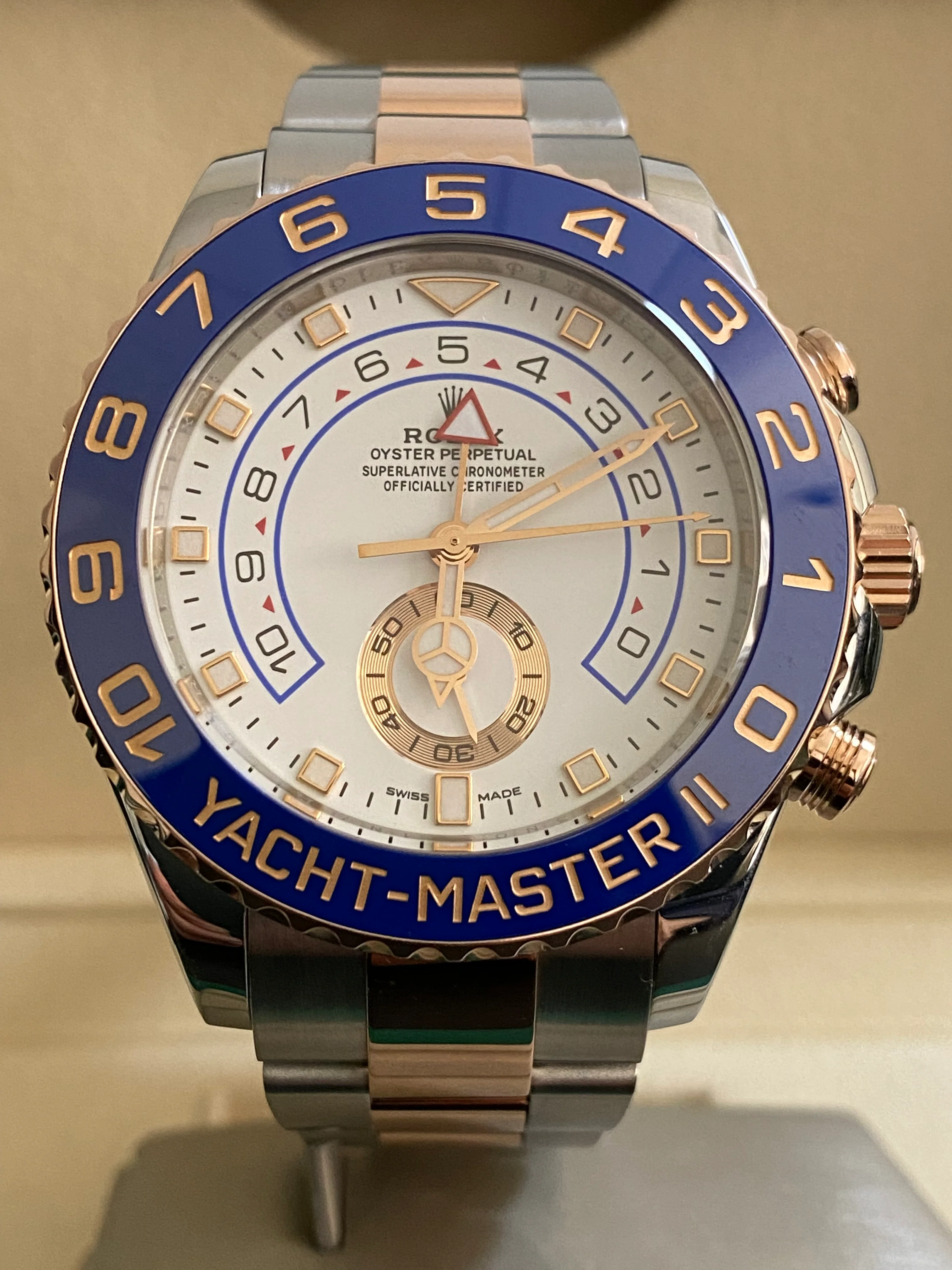Rolex Steel and Everose Gold Yacht-Master II - 2019 - White Dial - 116681 COMPLETE