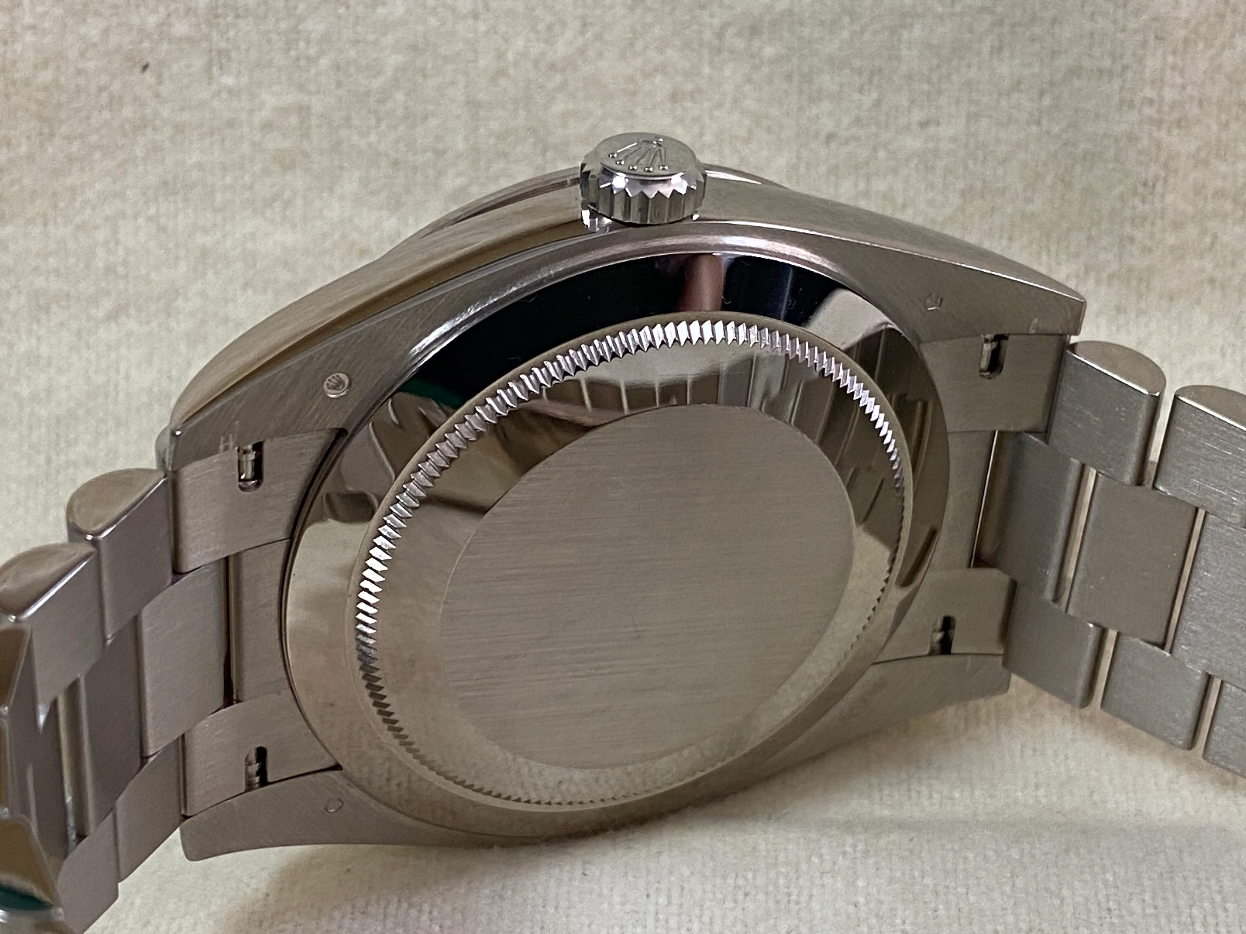 Rolex White Gold Day-Date 40 - 2023 - Diamond-Set Bezel - Black Baguette Dial - President Bracelet - 228349RBR
