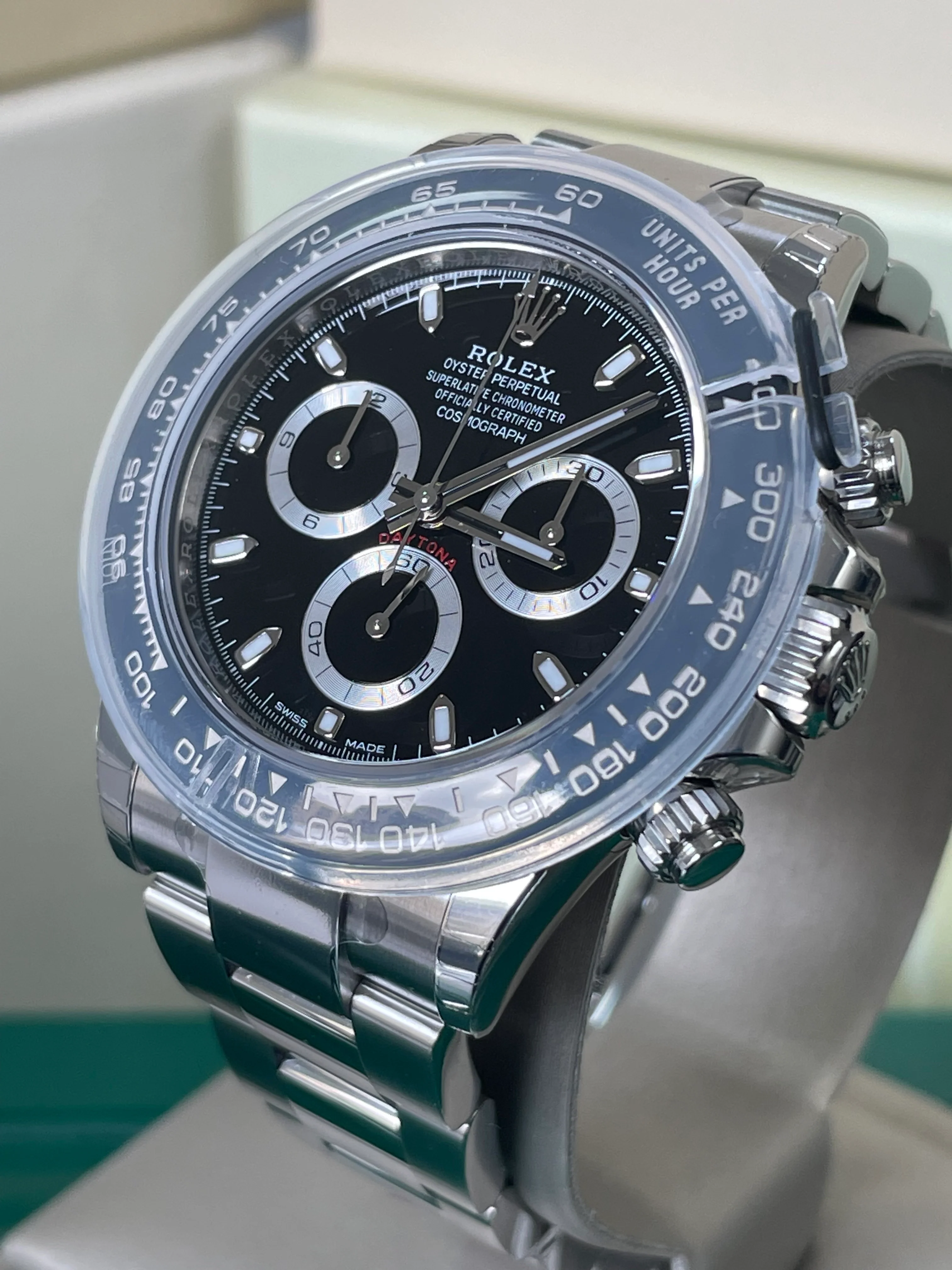 Rolex Steel Cosmograph Daytona - 2023 - Black Index Dial - 116500LN *FULL STICKERS*