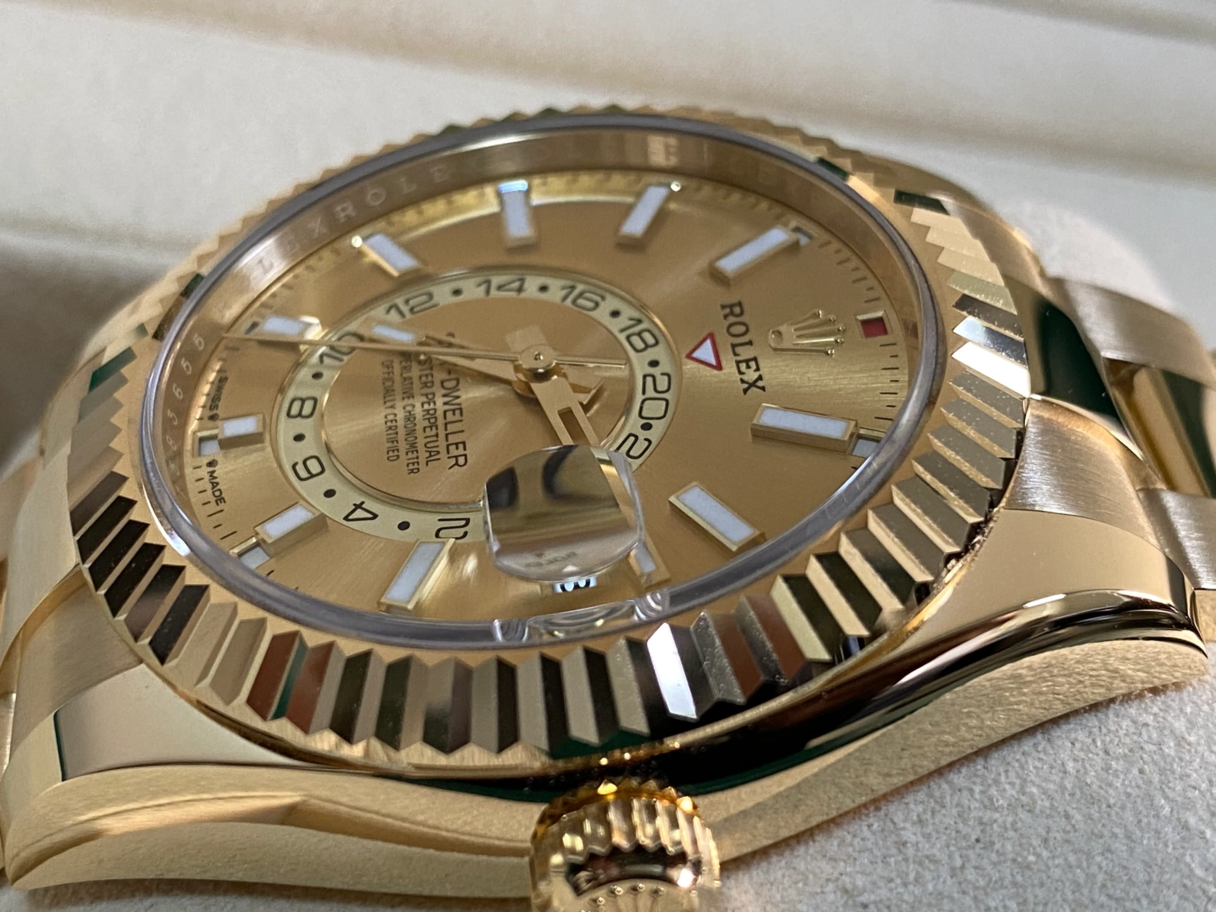 Rolex Yellow Gold Sky-Dweller - 2023 - Champagne Index Dial - Oyster Bracelet - 336938