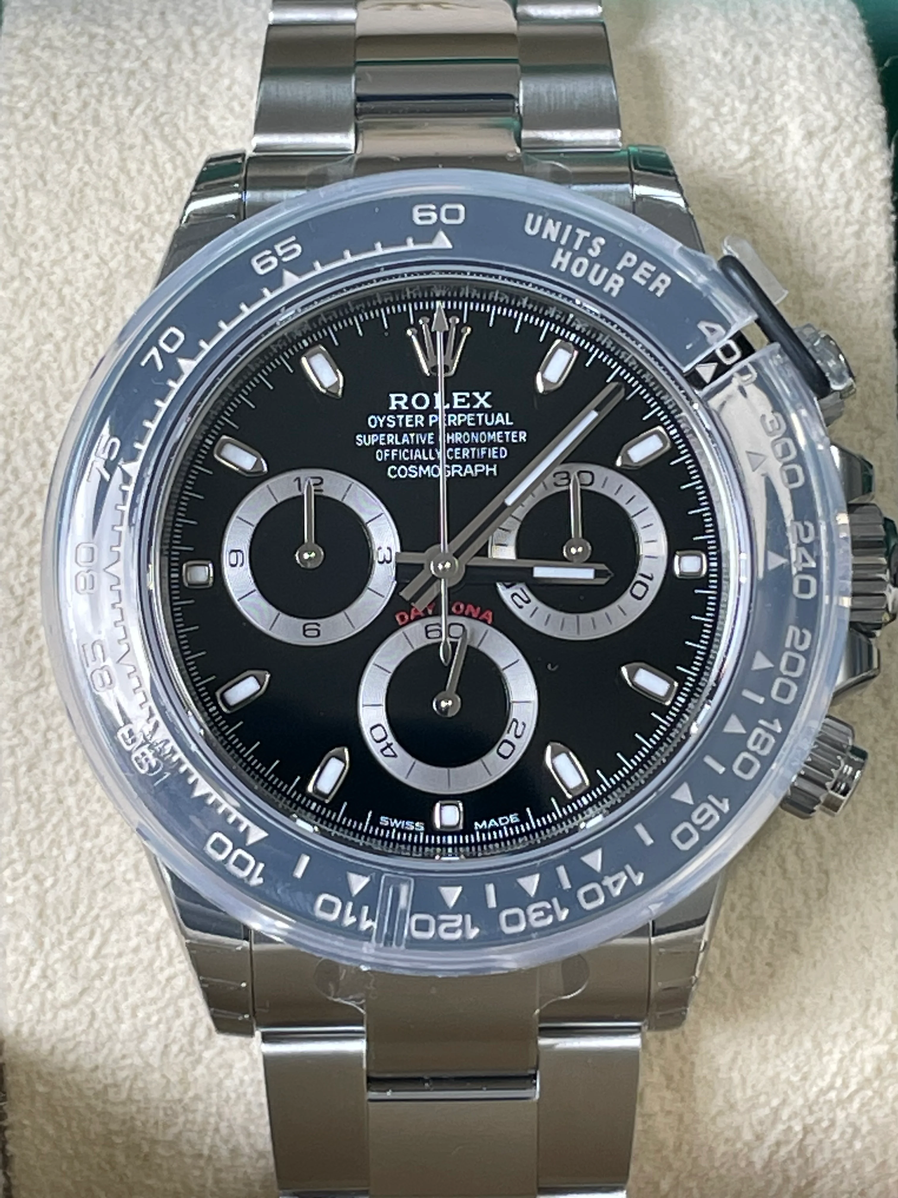 Rolex Steel Cosmograph Daytona - 2023 - Black Index Dial - 116500LN *FULL STICKERS*