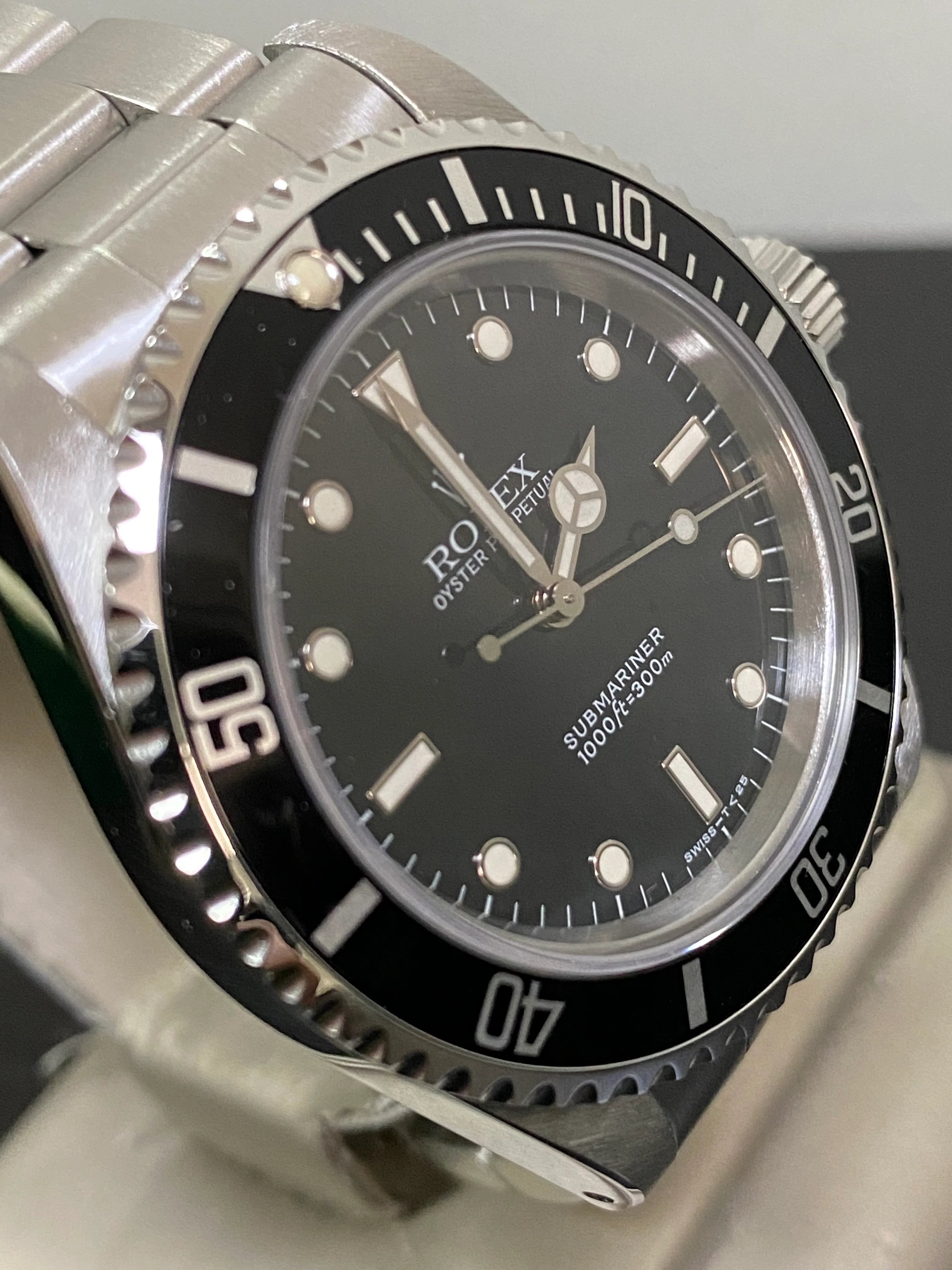 Rolex Steel No-Date Submariner - T Serial - Pre Ceramic Bezel - Black Dial - 14060