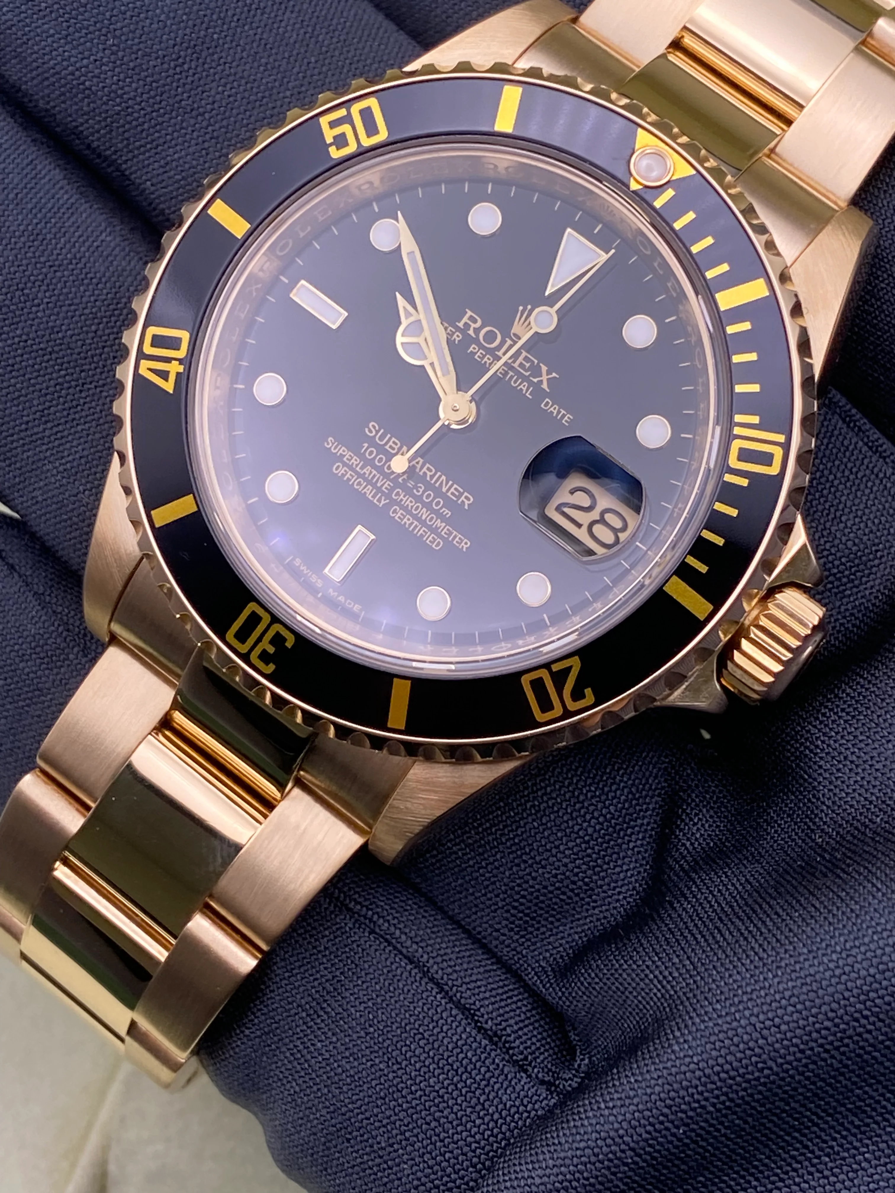 Rolex Yellow Gold Submariner Date - 2011 - Pre Ceramic Black Bezel - Black Dial - 16618LN
