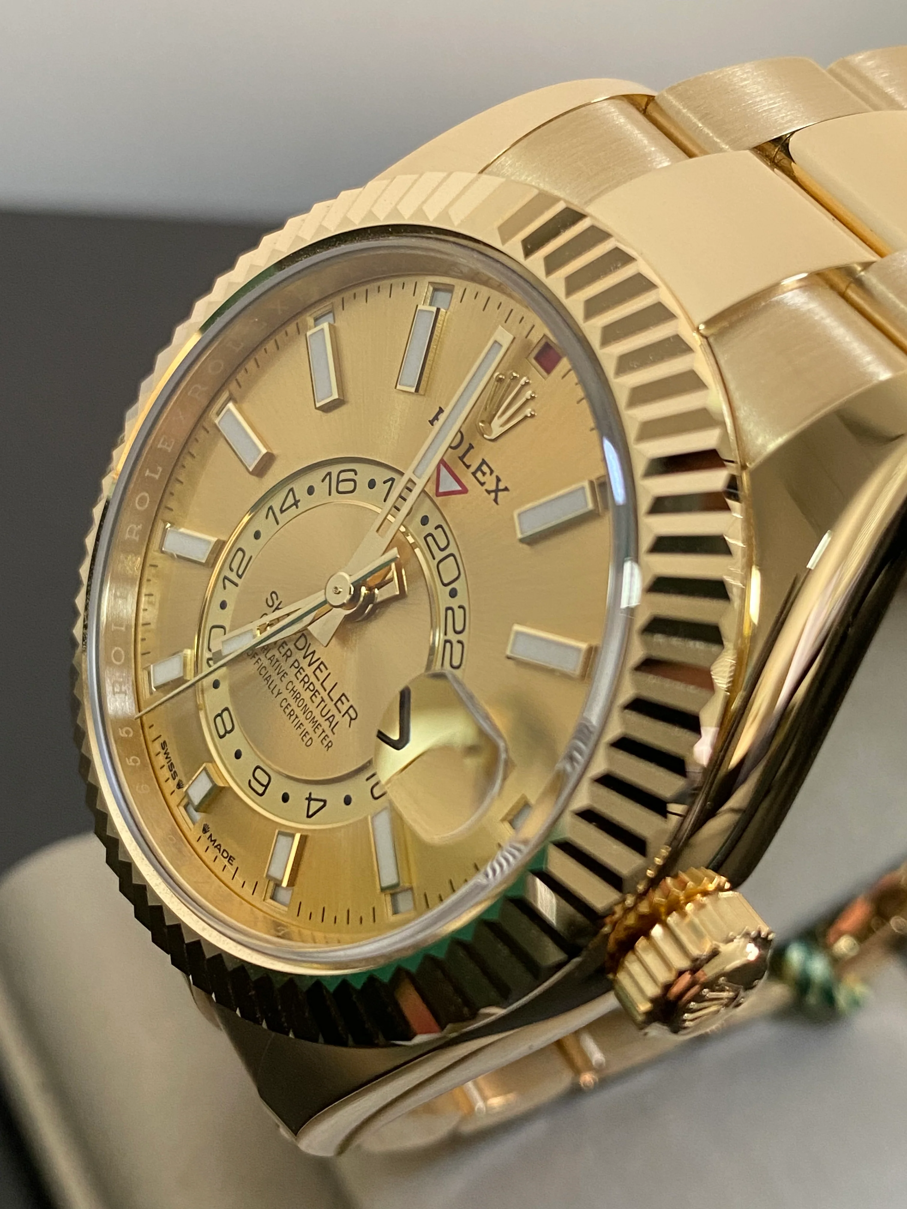 Rolex Yellow Gold Sky-Dweller - 2023 - Champagne Index Dial - Oyster Bracelet - 336938