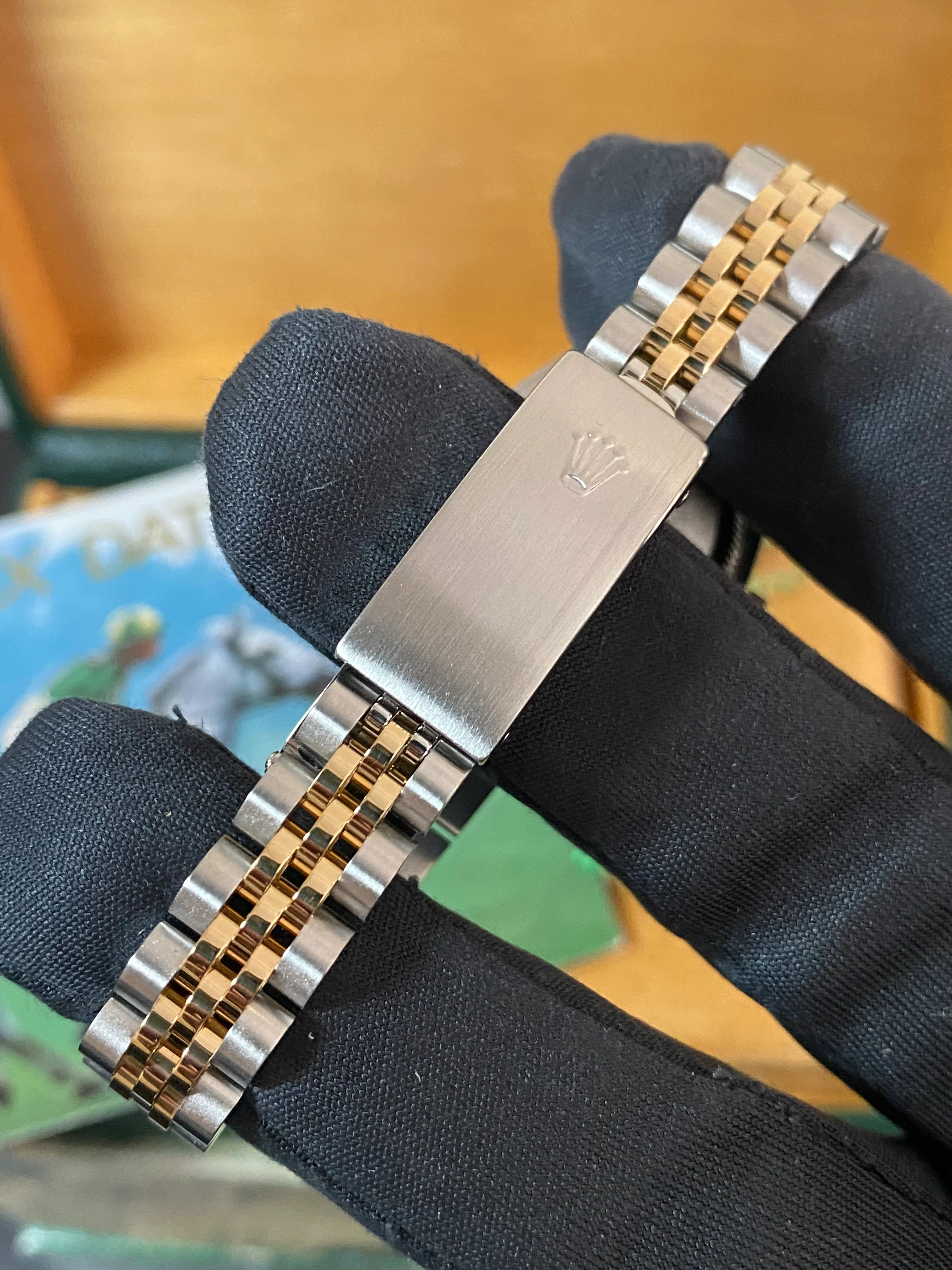 Rolex Steel and Yellow Gold Lady-Datejust - S serial - Fluted Bezel - Champagne Roman Dial - Jubilee Bracelet - 69173