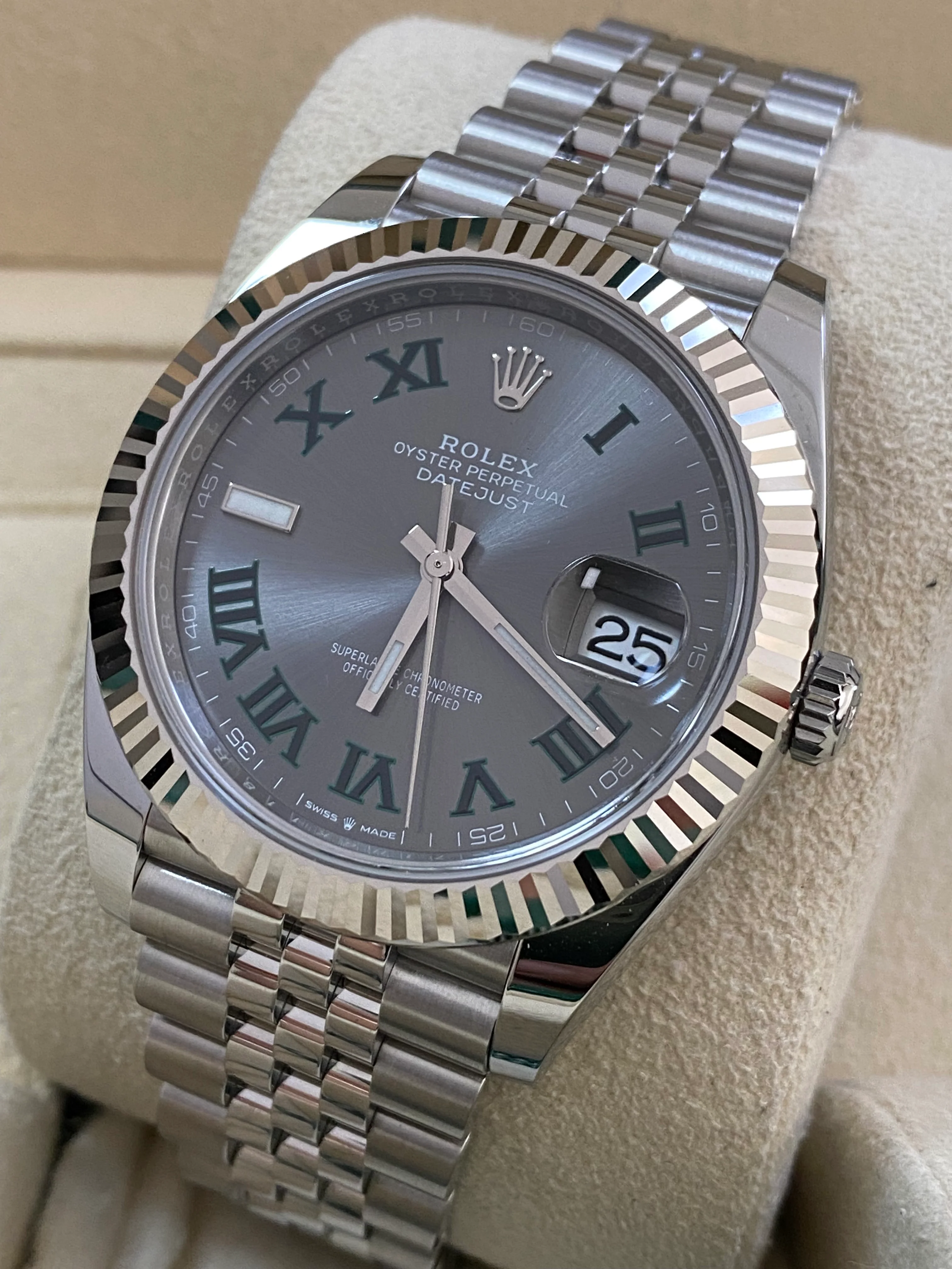 Rolex Steel and White Gold Datejust 41 - 2024 - Fluted Bezel - 
