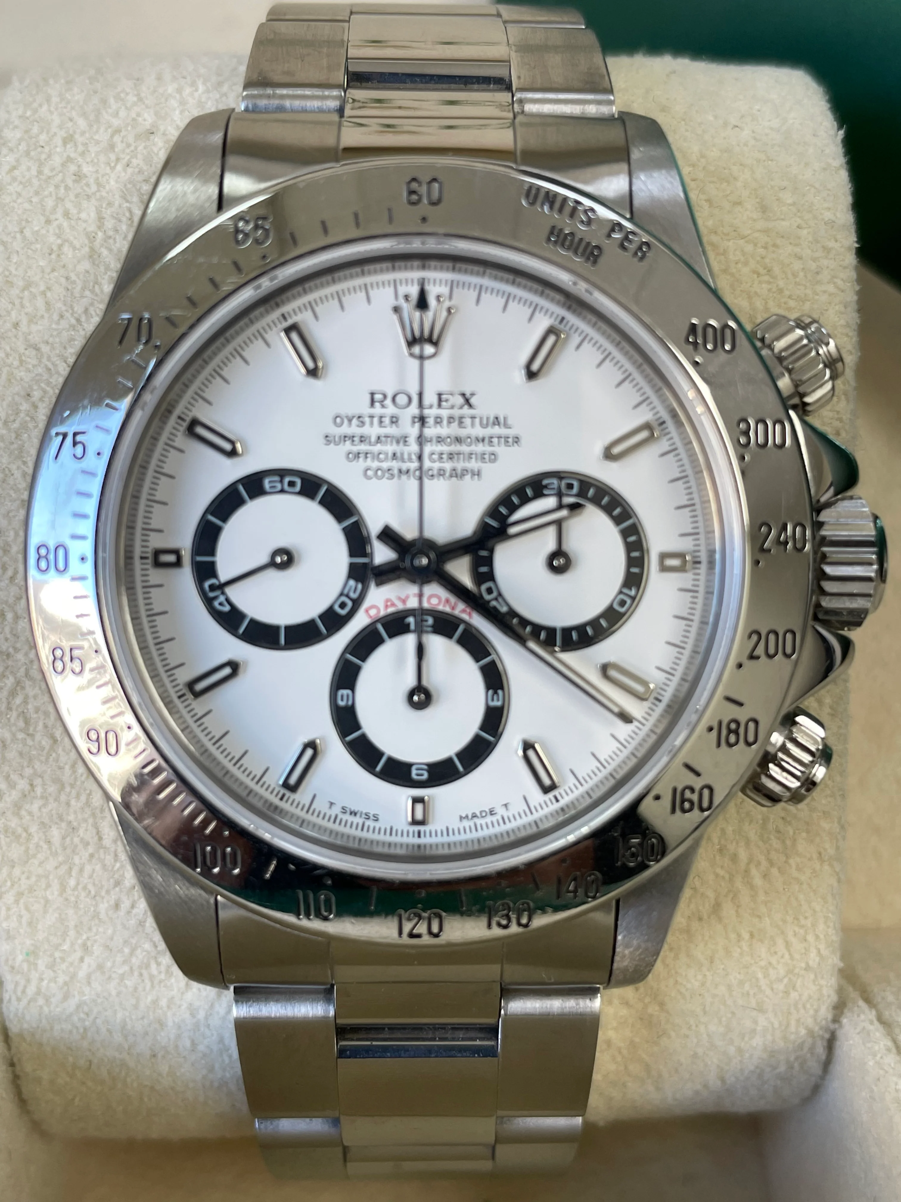Rolex Steel Cosmograph Daytona - 1996 - Zenith White Dial - 16520