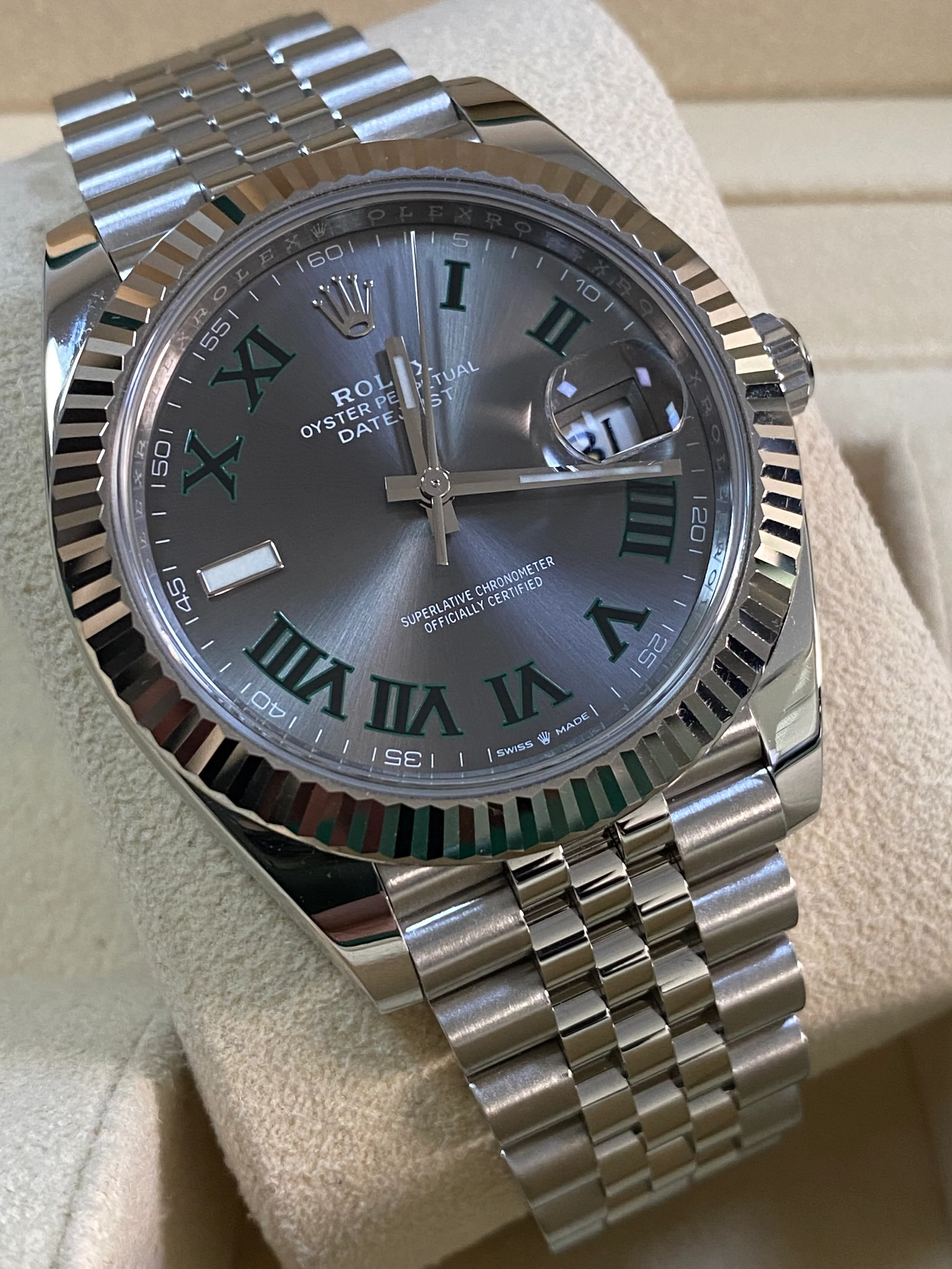 Rolex Steel and White Gold Datejust 41 - 2024 - Fluted Bezel - 