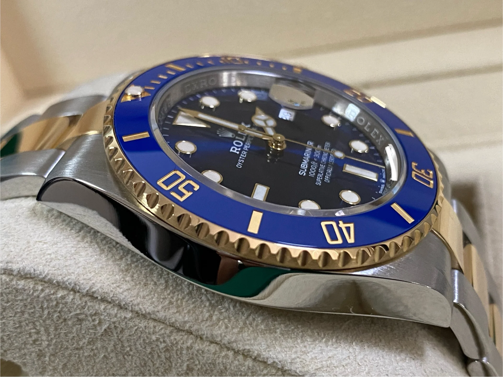 Rolex Steel and Yellow Gold Submariner Date - Blue Bezel - Blue Dial - 126613LB