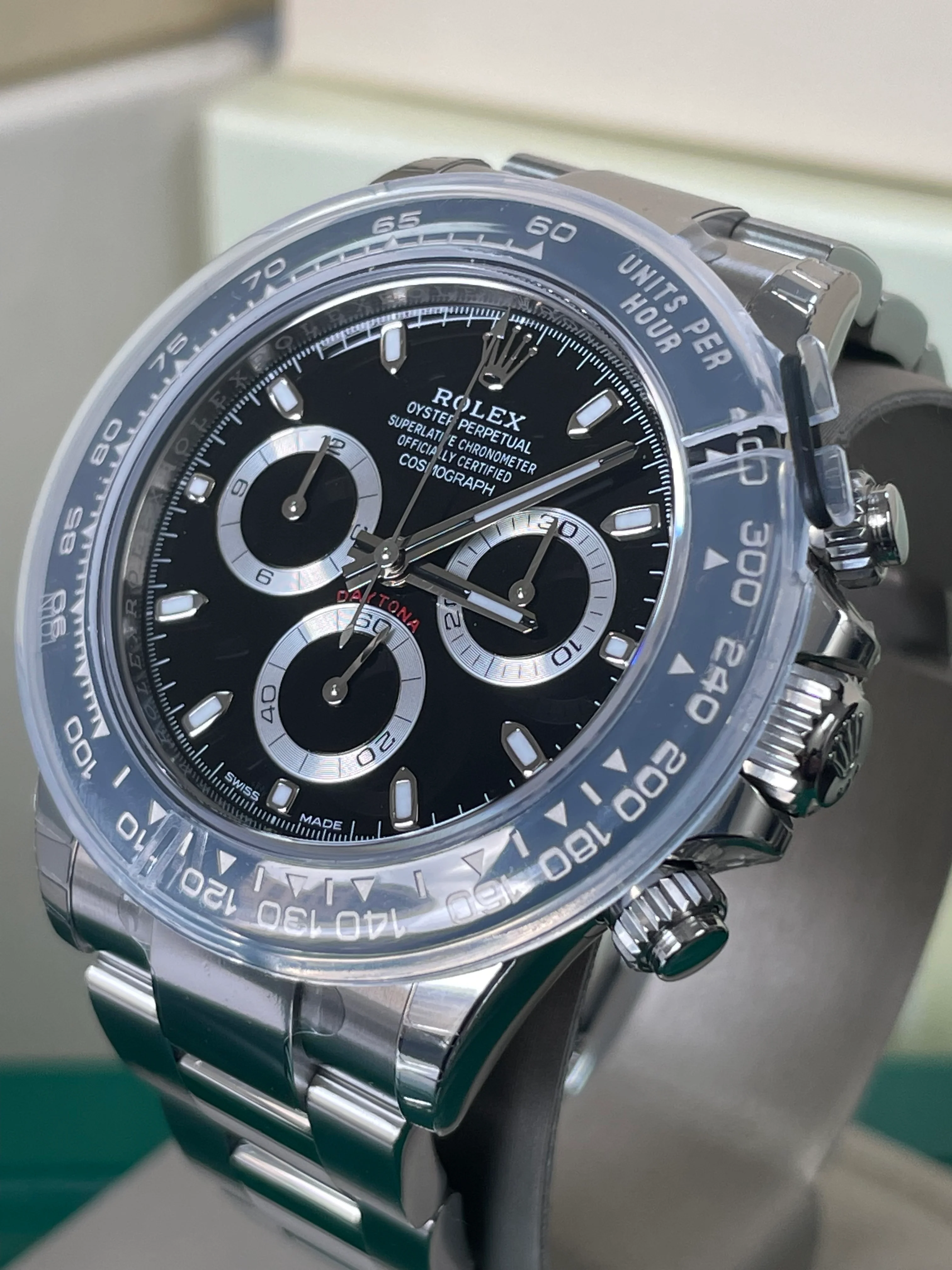 Rolex Steel Cosmograph Daytona - 2023 - Black Index Dial - 116500LN *FULL STICKERS*