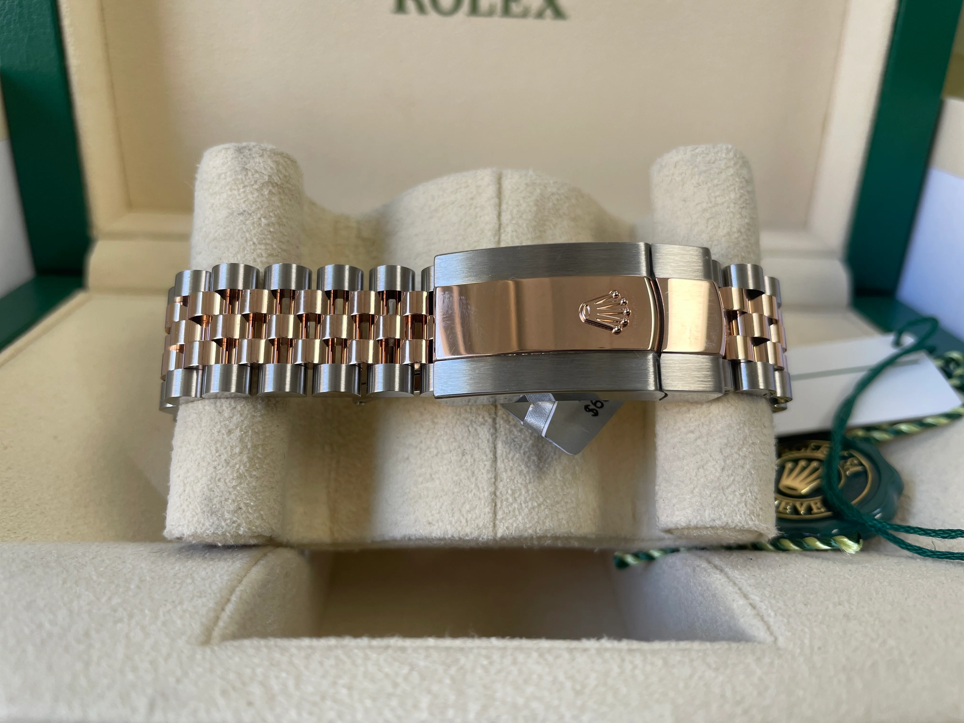 Rolex Steel and Everose Gold Datejust 36 - 2022 - Fluted Bezel - Rose Colour Diamond Set Dial - Jubilee Bracelet - 126231