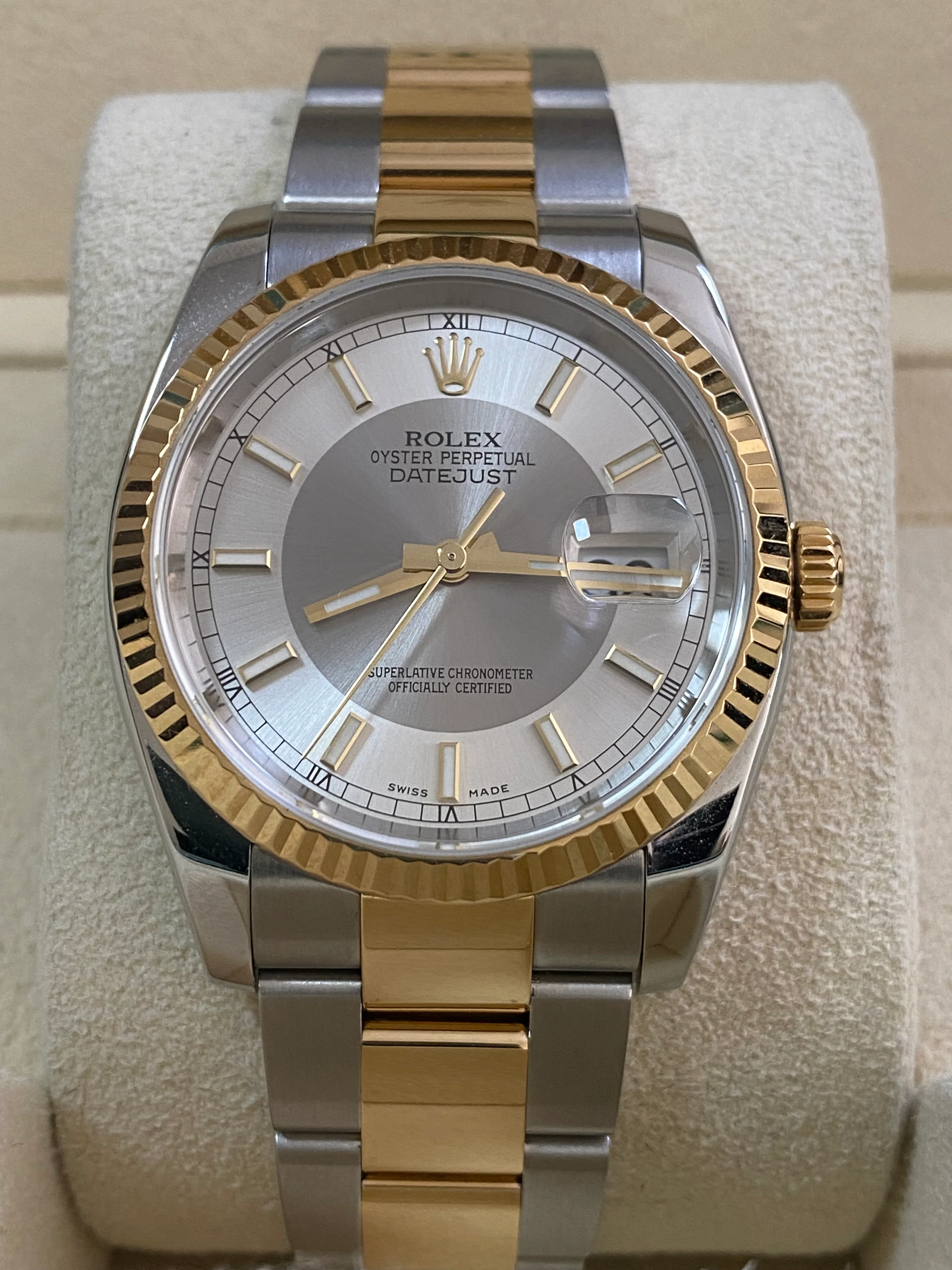 Rolex Steel and Yellow Gold Datejust 36 - D serial - Fluted Bezel - 