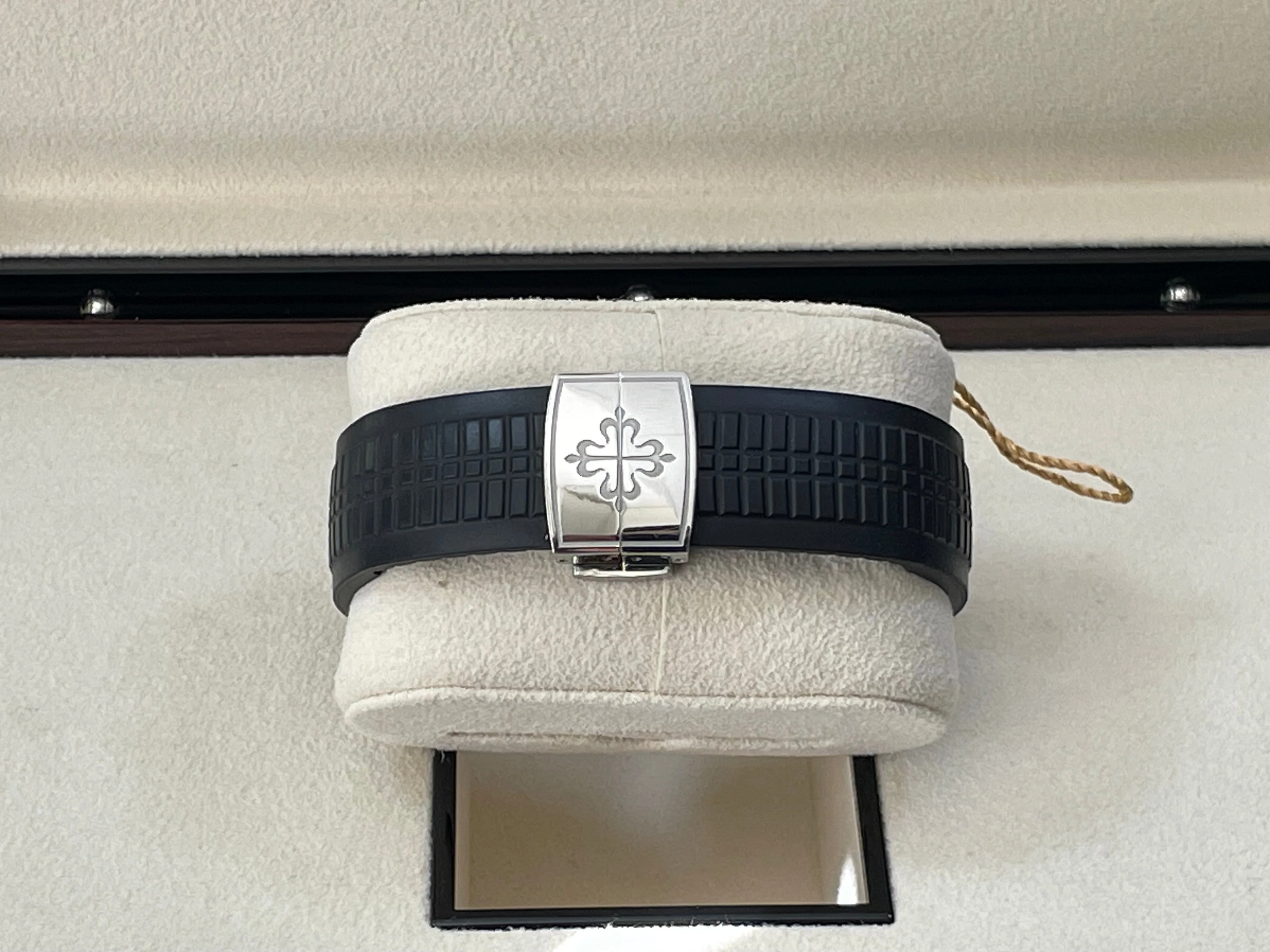 Patek Philippe Men's Aquanaut - 2023 - Black Embossed Dial - Tropical Composite Black Strap - 5167A-001