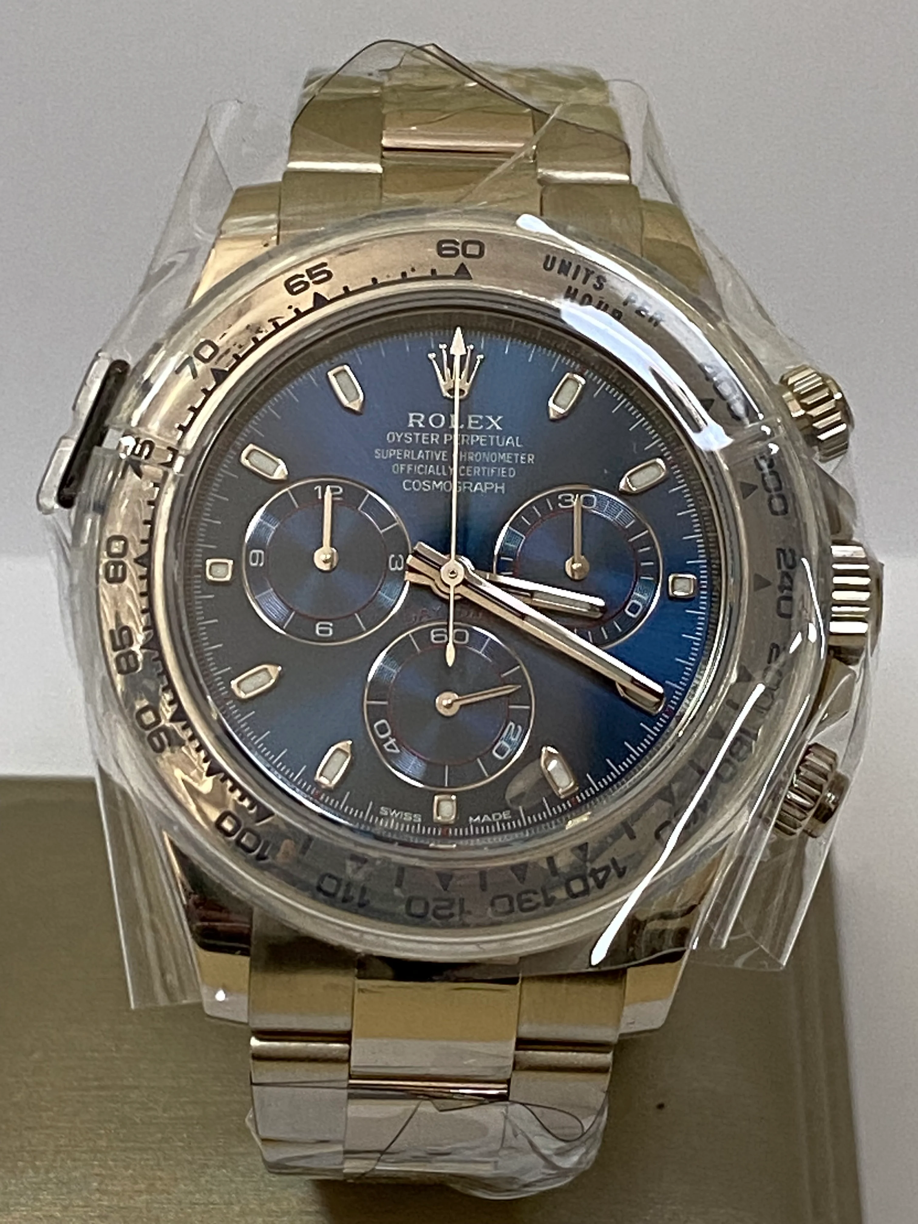 Rolex White Gold Cosmograph Daytona - 2017 - Blue Index Dial - 116509