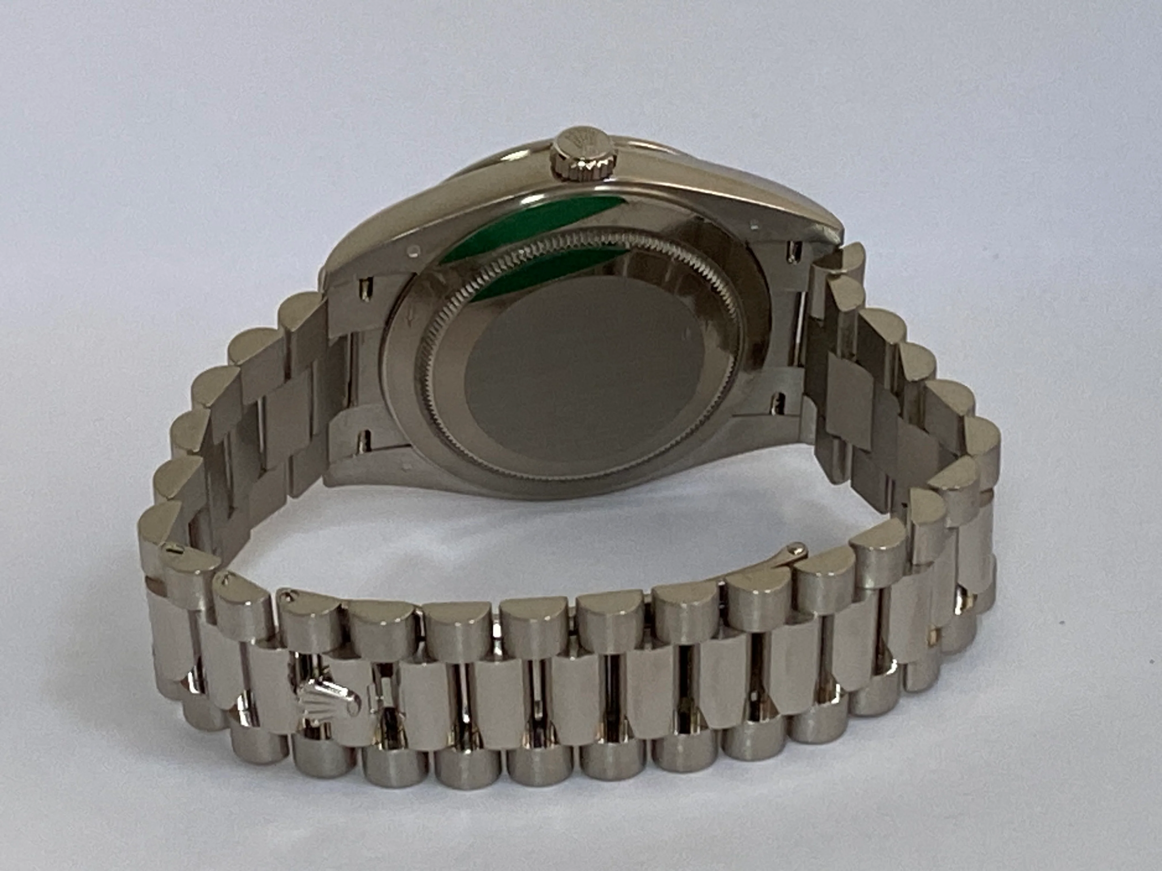 Rolex White Gold Day-Date 40 - 2023 - Diamond Bezel - Paved Diamond Baguette Dial - President Bracelet - 228349RBR *COMPLETE SET*