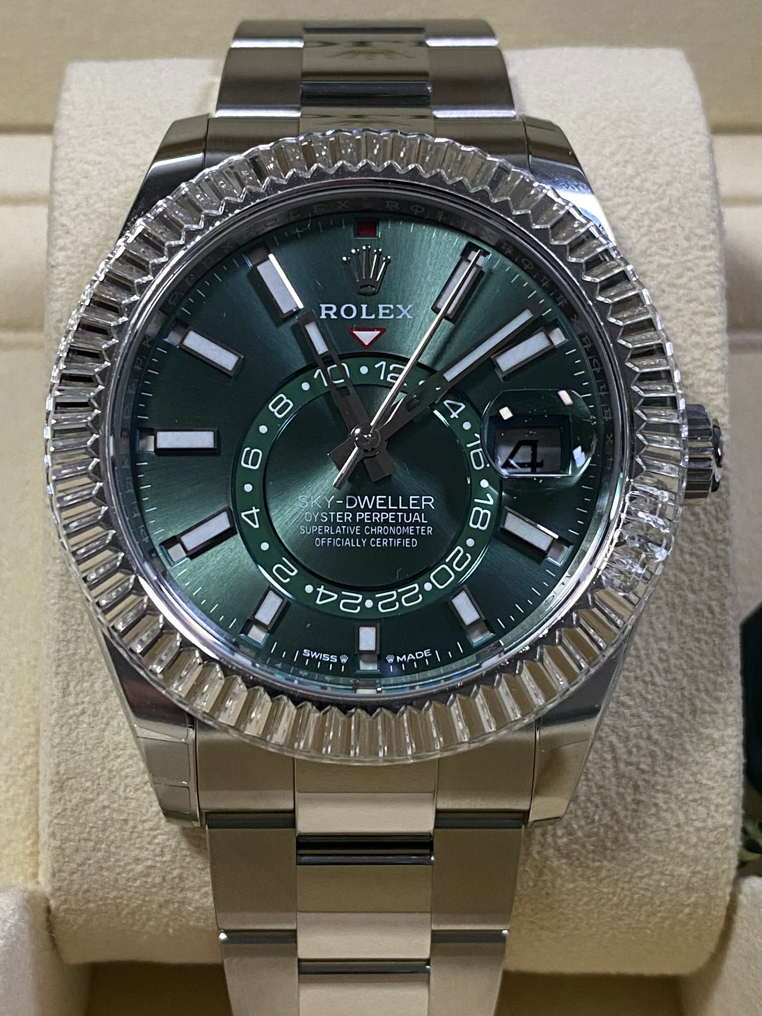 Rolex Steel Sky-Dweller - 2023 - Mint Green Dial - Oyster Bracelet - 336934