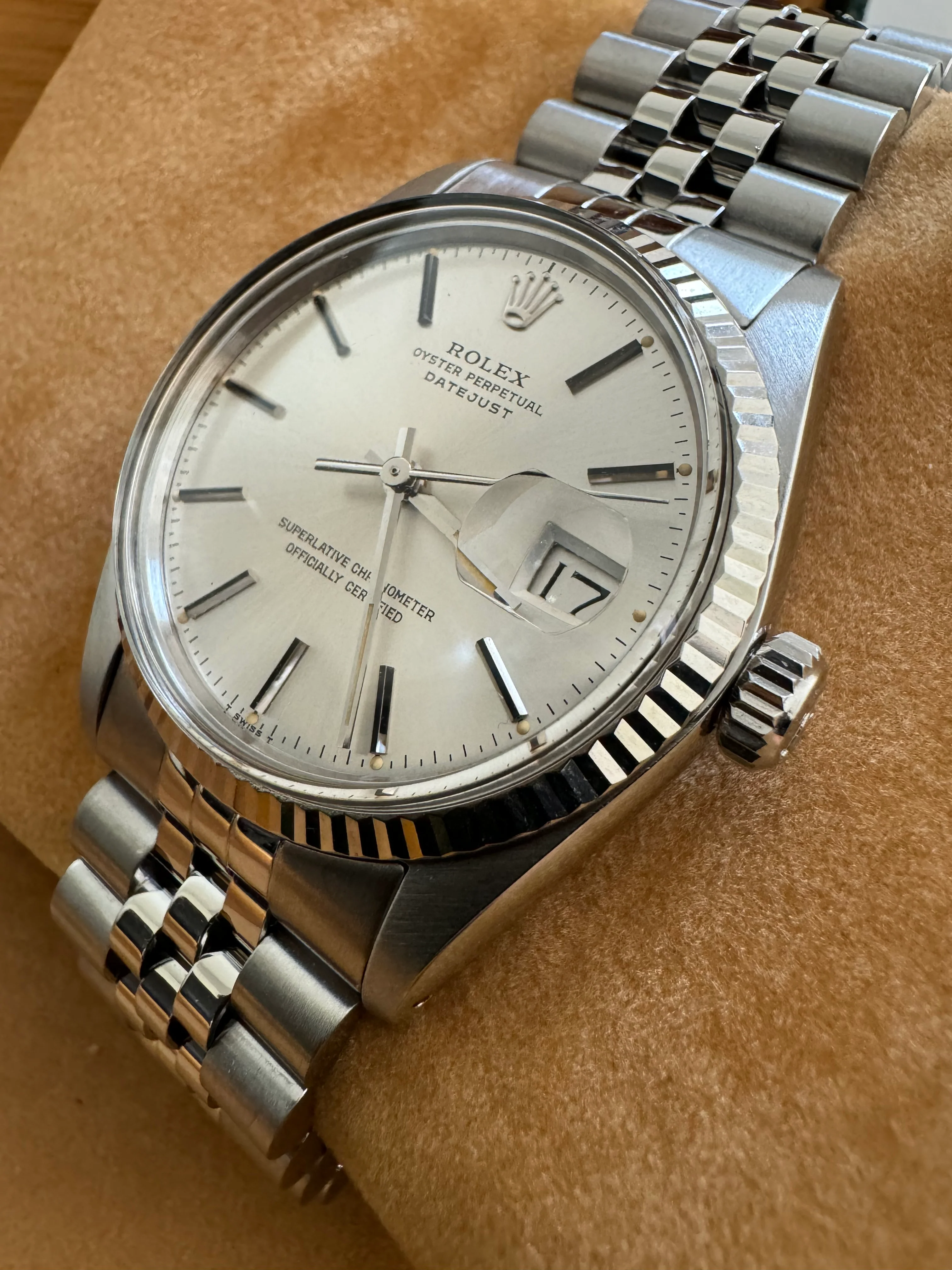 Rolex Steel Datejust 36 - Fluted Bezel - Silver Index Dial - Jubilee Bracelet - 16014