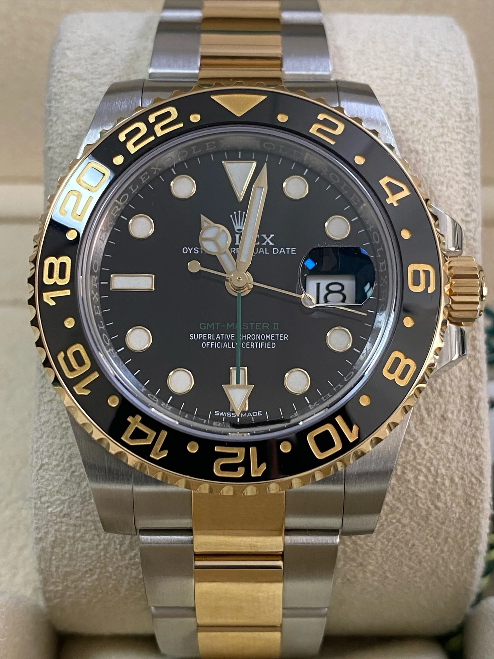 Rolex Steel and Yellow Gold GMT-Master II - 2018 - Black Bezel - Black Dial - Oyster Bracelet - 116713LN *FULL SET*