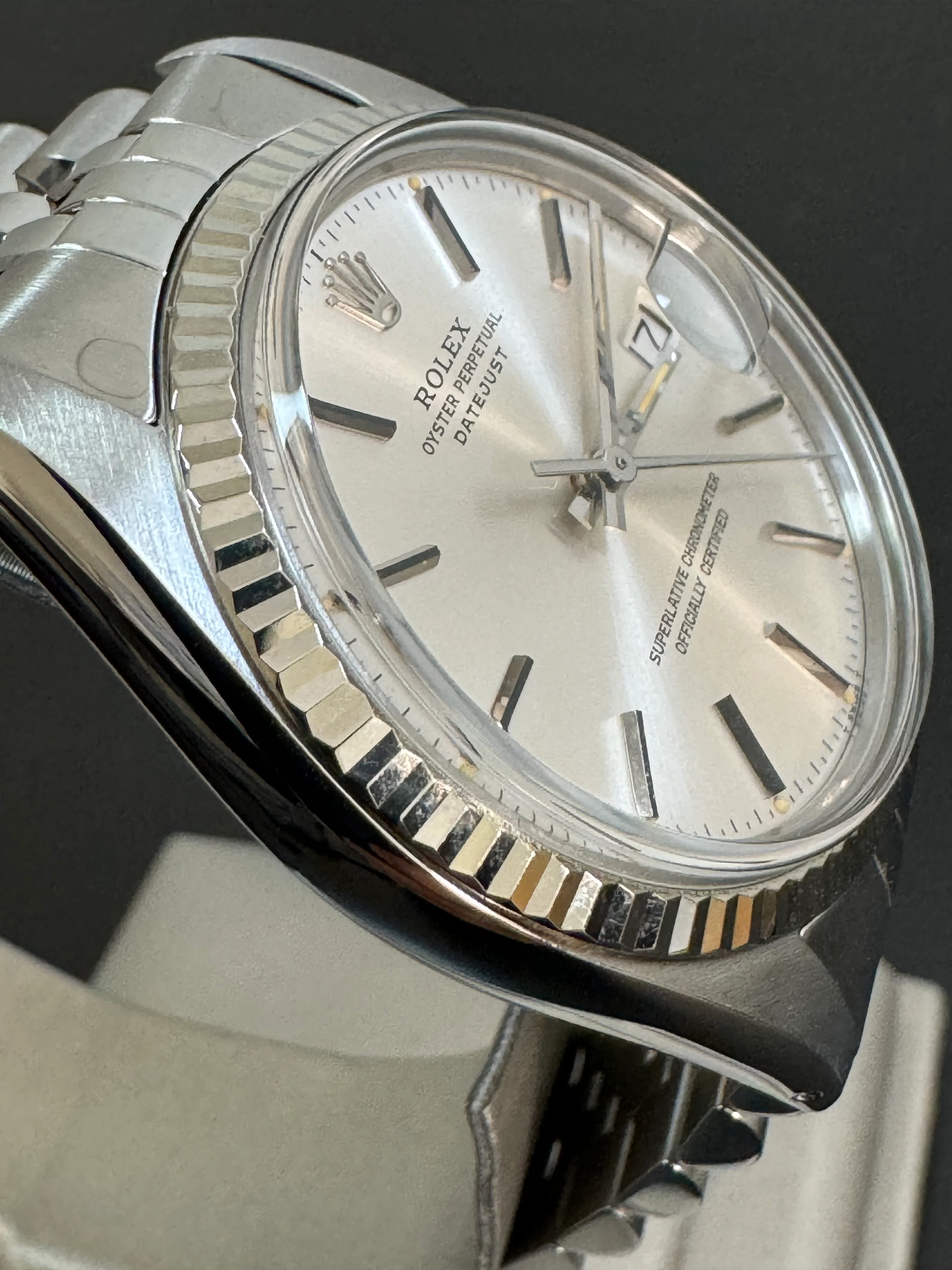 Rolex Steel Datejust 36 - Fluted Bezel - Silver Index Dial - Jubilee Bracelet - 16014