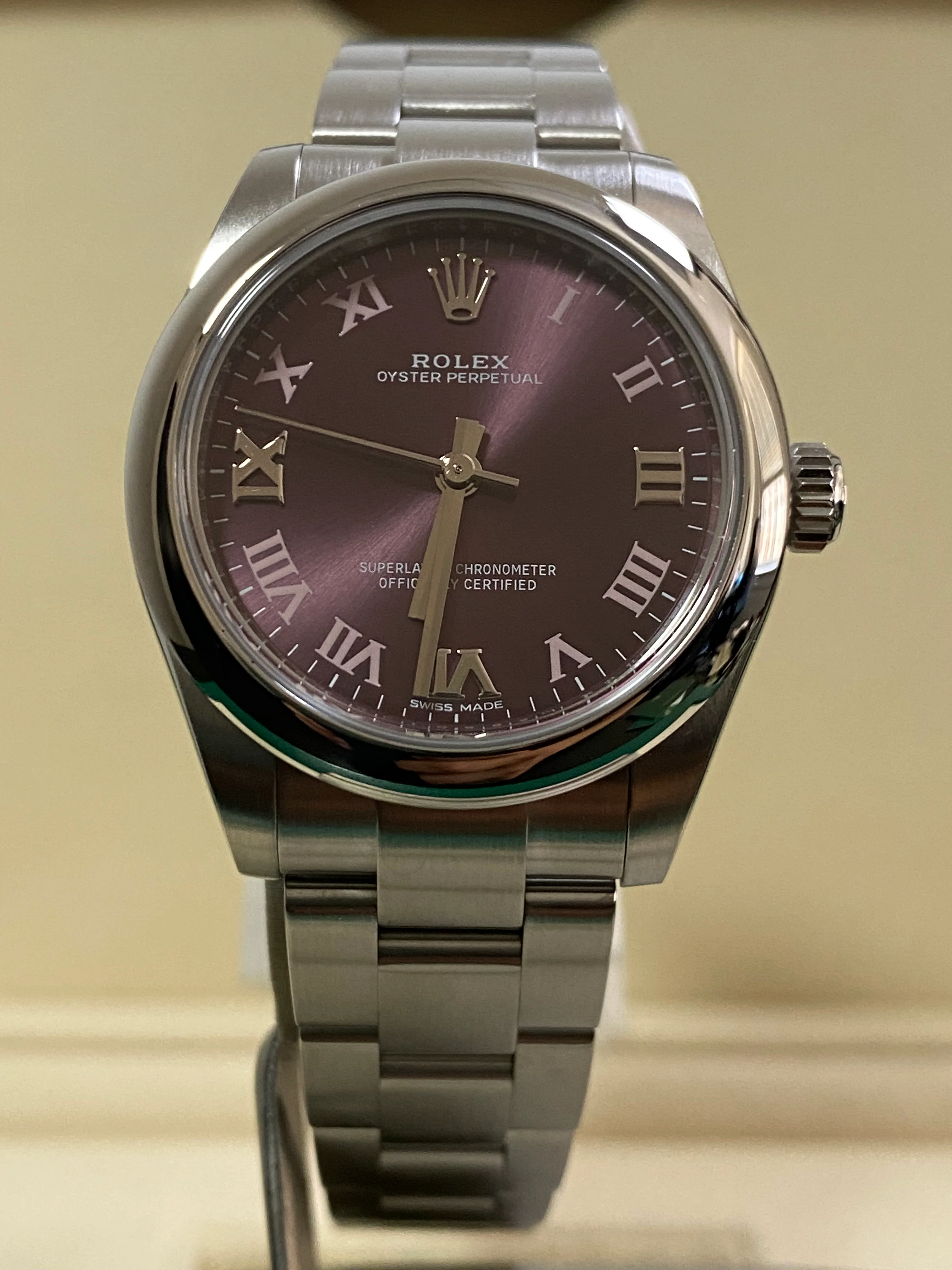 Rolex Oyster Perpetual 31 - 2018 - Domed Bezel - Grape Dial - Oyster Bracelet - 177200 *FULL SET*