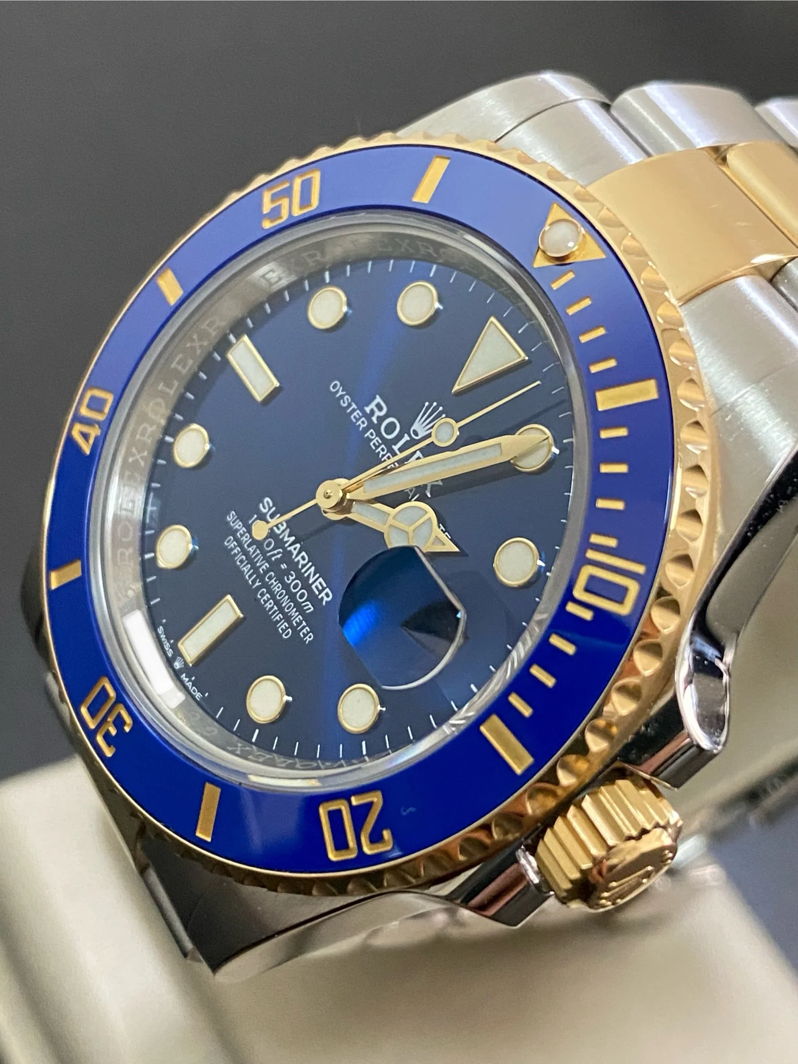 Rolex Steel and Yellow Gold Submariner Date - Blue Bezel - Blue Dial - 126613LB