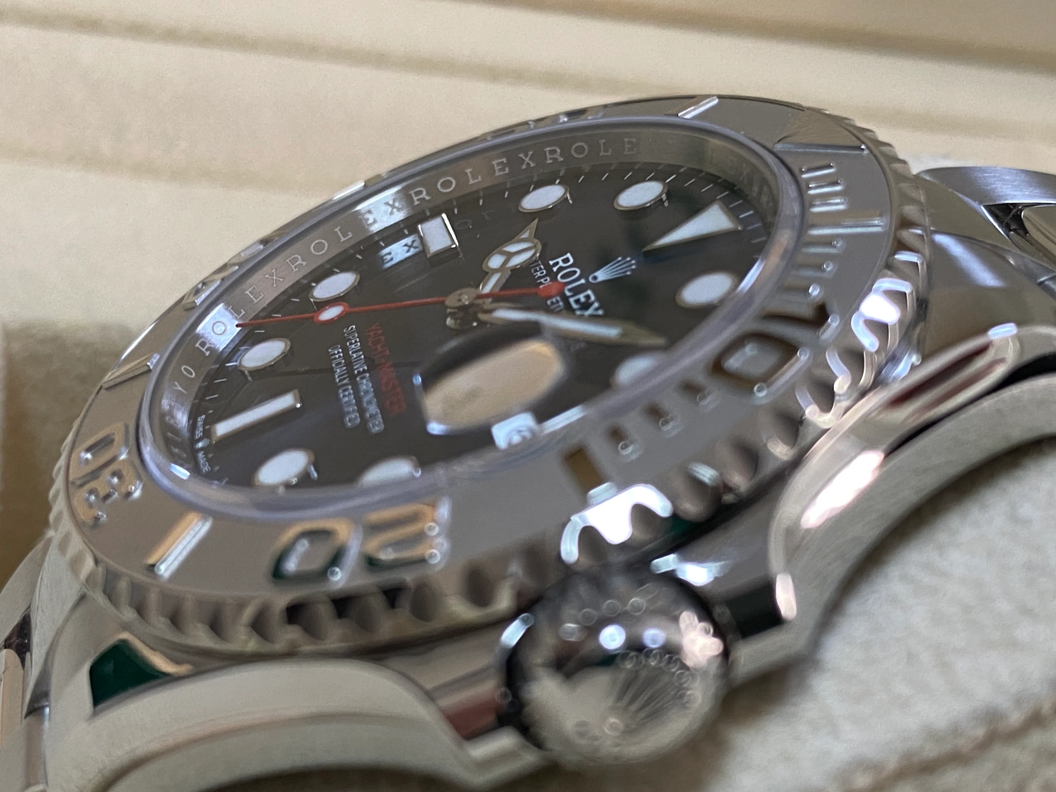 Rolex Steel and Platinum Yacht-Master 40 - 2023- Blue Dial - Platinum Bezel - 126622