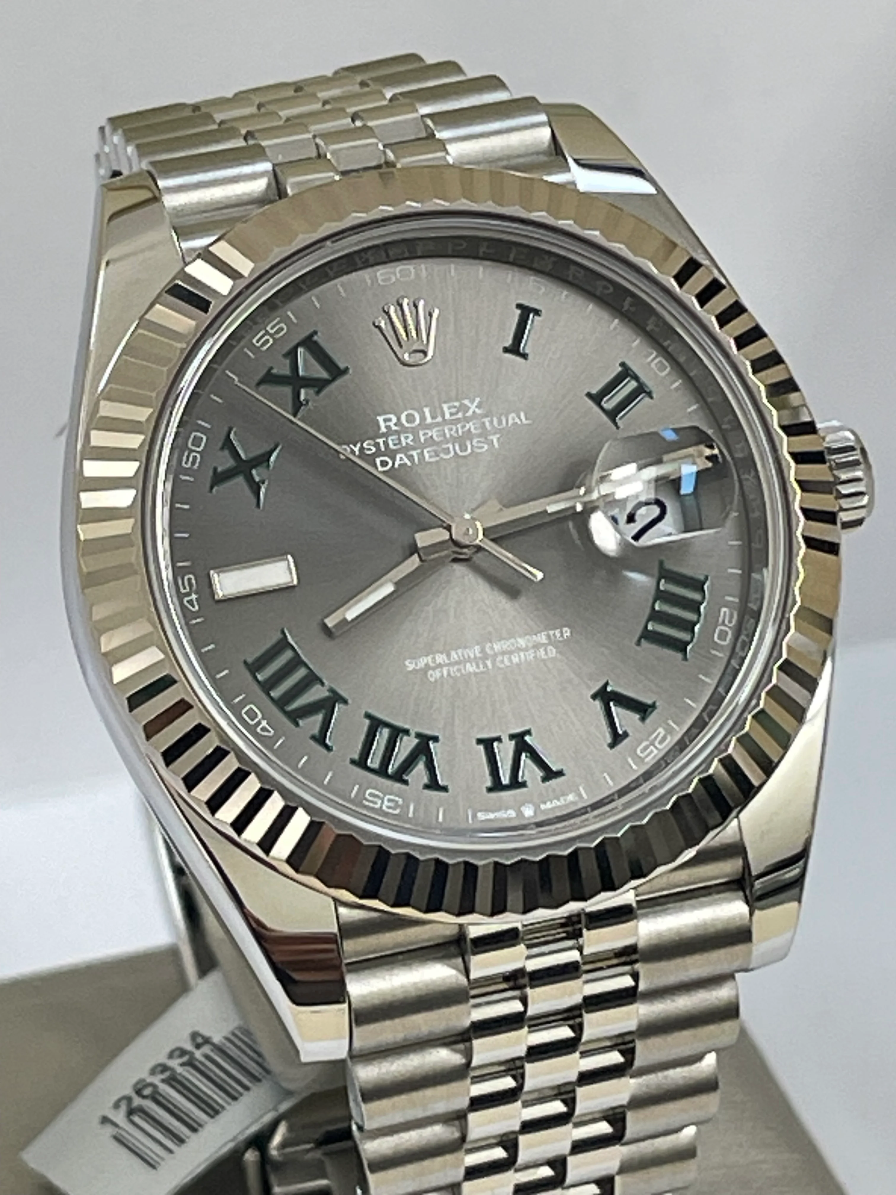 Rolex Steel and White Gold Datejust 41 - 2023 - Fluted Bezel - 