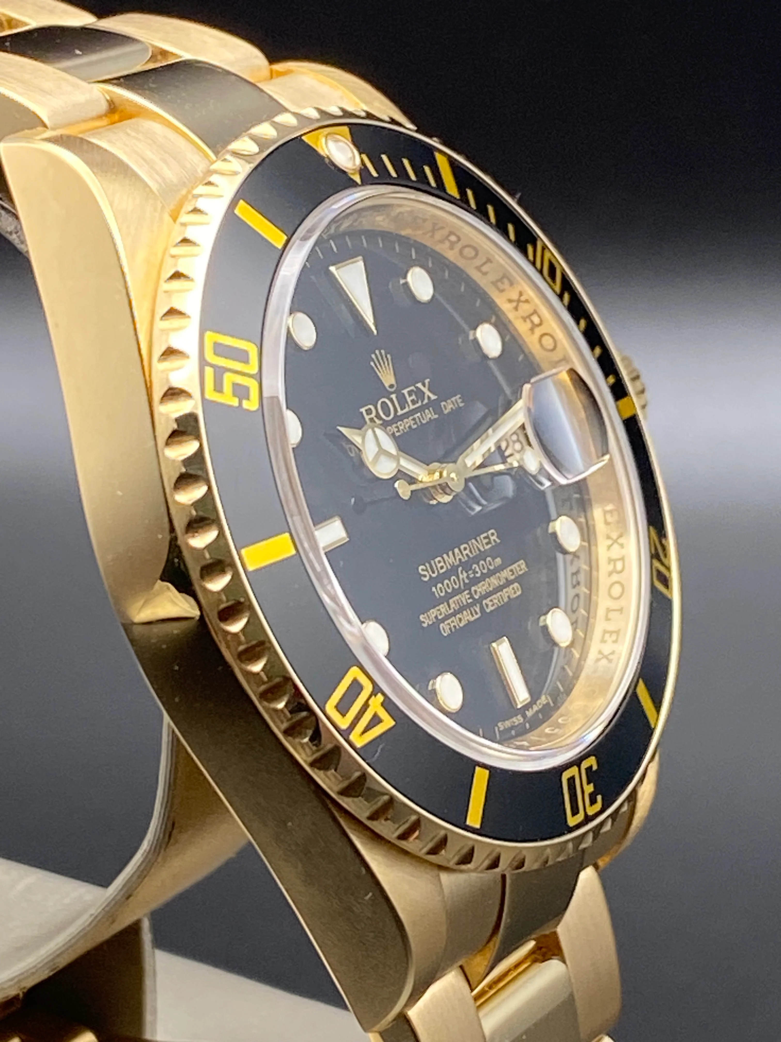 Rolex Yellow Gold Submariner Date - 2011 - Pre Ceramic Black Bezel - Black Dial - 16618LN