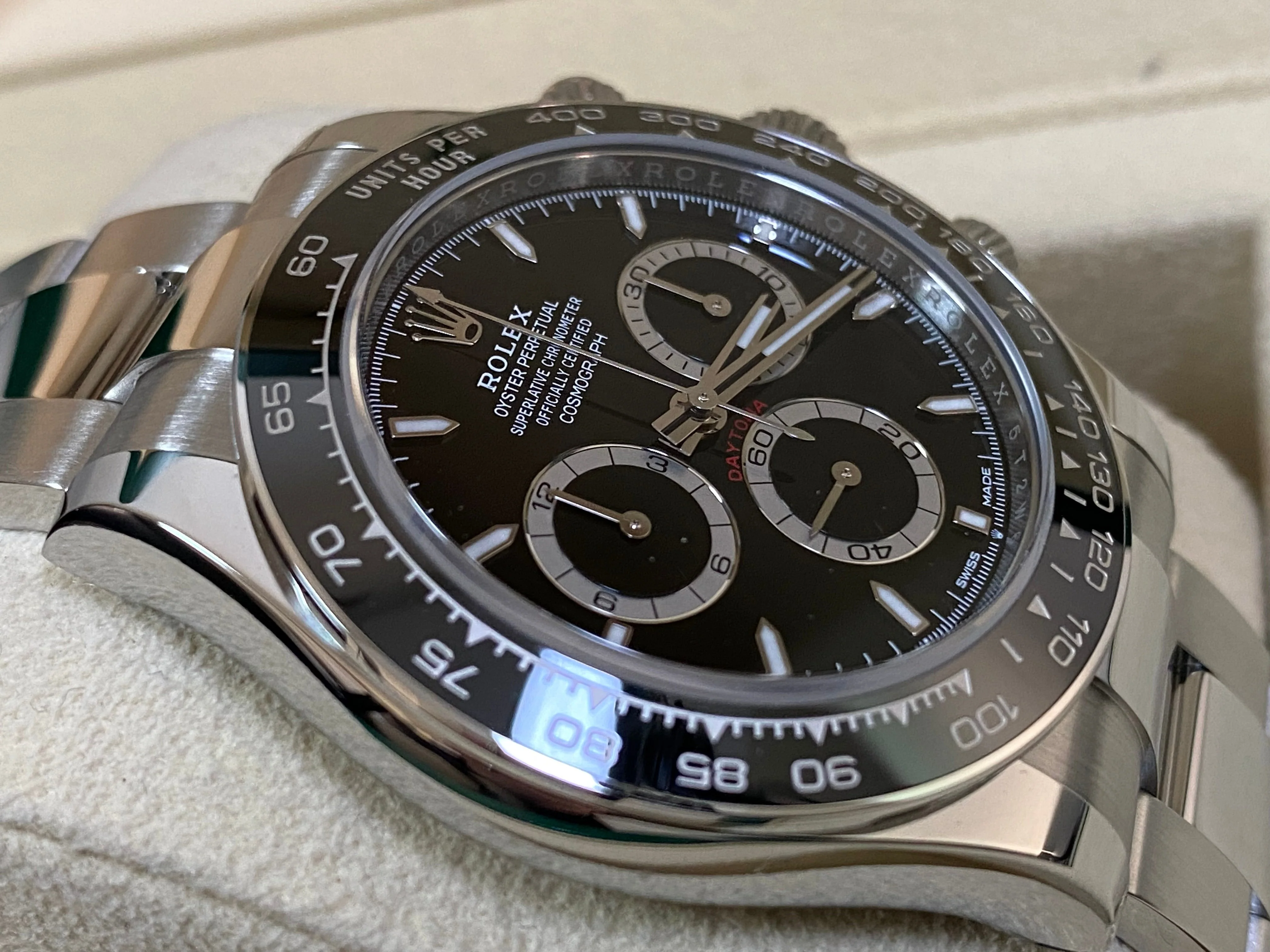 Rolex Steel Cosmograph Daytona - 2024 - Black Index Dial - 126500LN