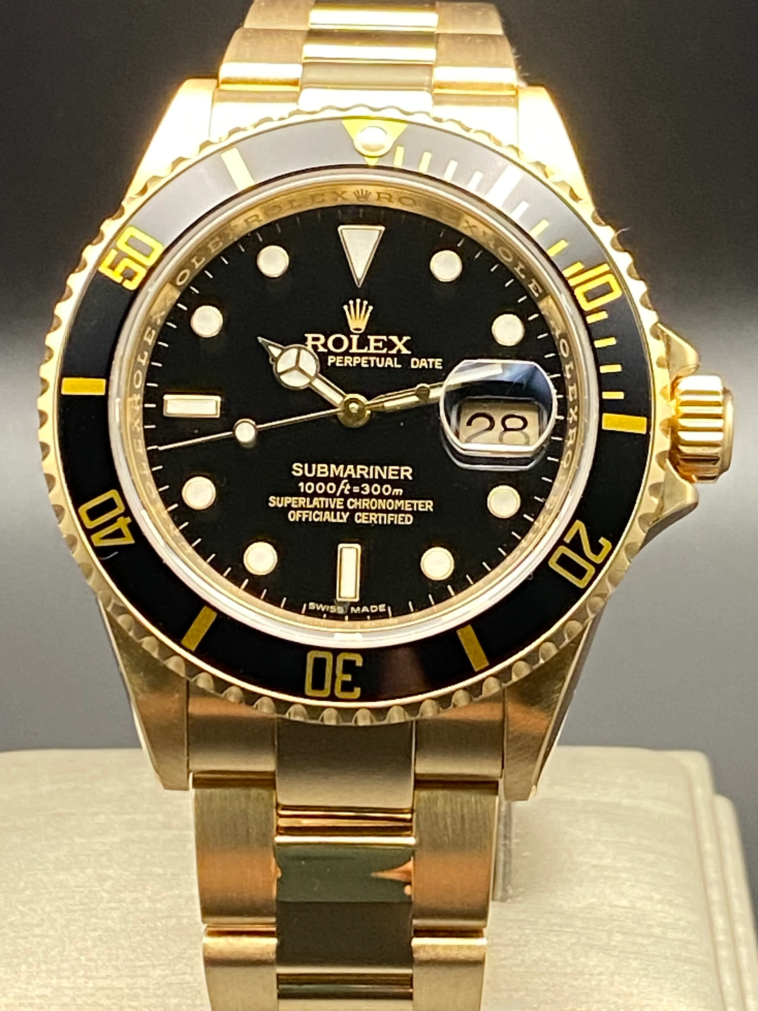 Rolex Yellow Gold Submariner Date - 2011 - Pre Ceramic Black Bezel - Black Dial - 16618LN
