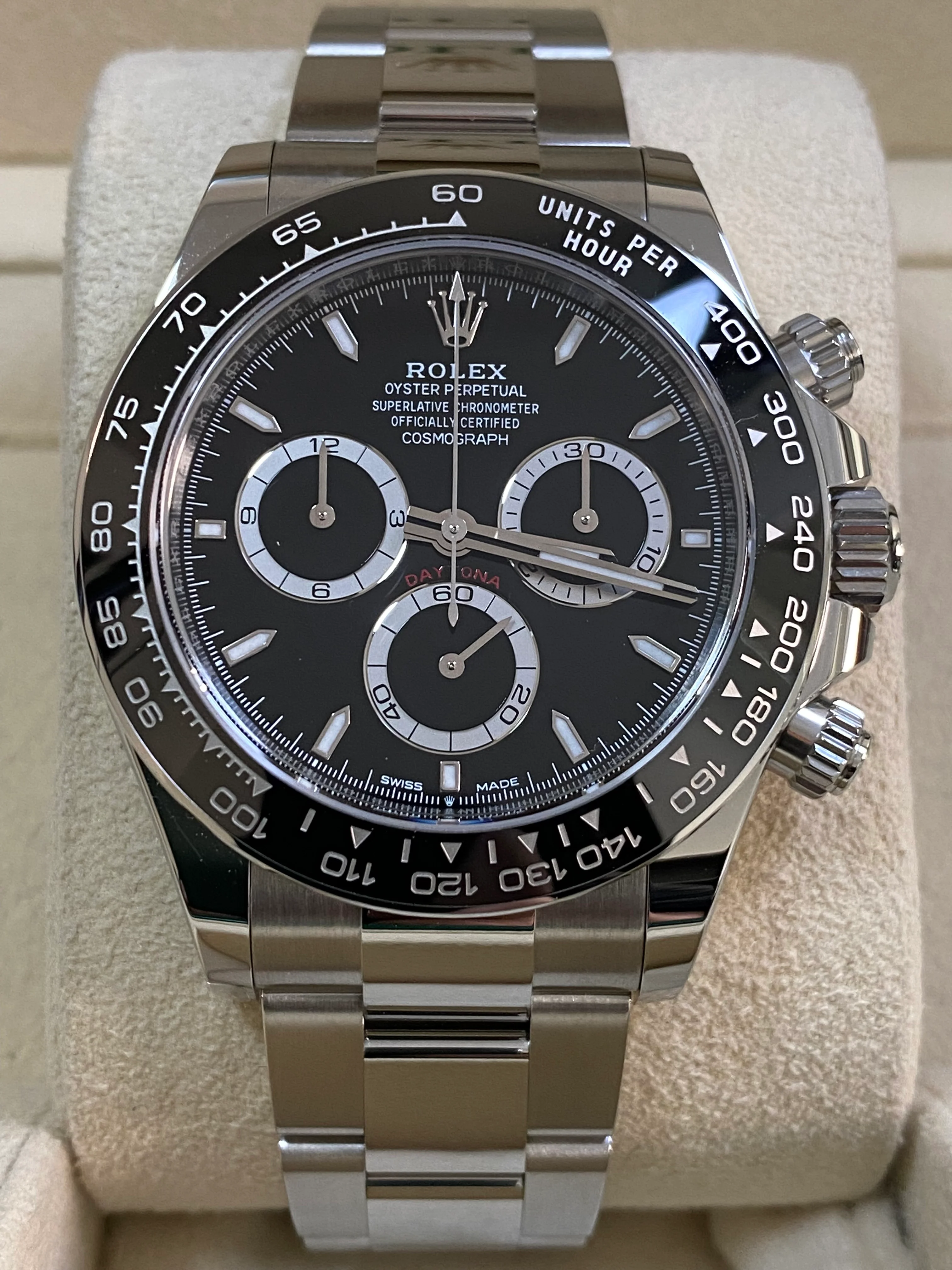 Rolex Steel Cosmograph Daytona - 2024 - Black Index Dial - 126500LN