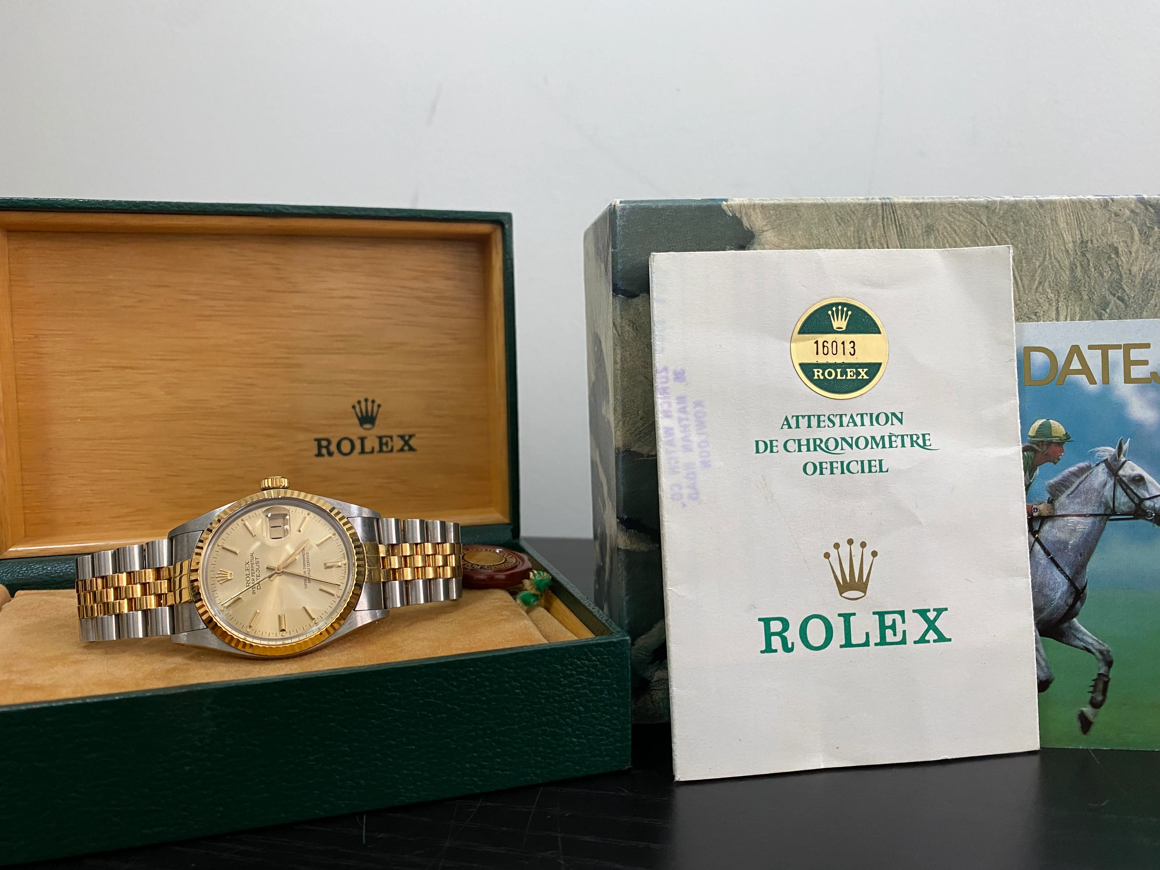 Rolex Steel and Yellow Gold Datejust 36 - 1985 - Fluted Bezel - Champagne Index Dial - Jubilee Bracelet - 16013 *UNPOLISHED*
