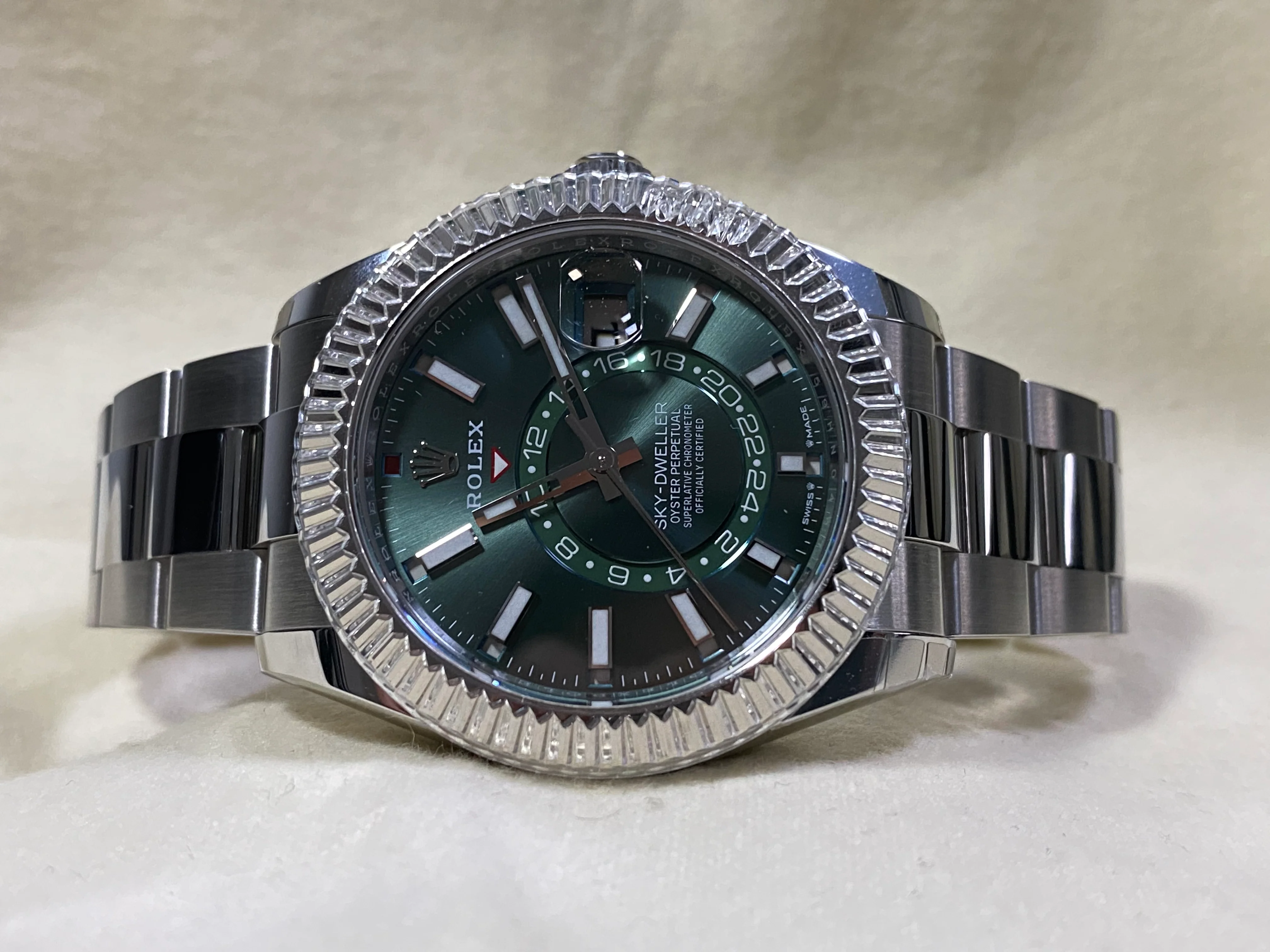 Rolex Steel Sky-Dweller - 2023 - Mint Green Dial - Oyster Bracelet - 336934