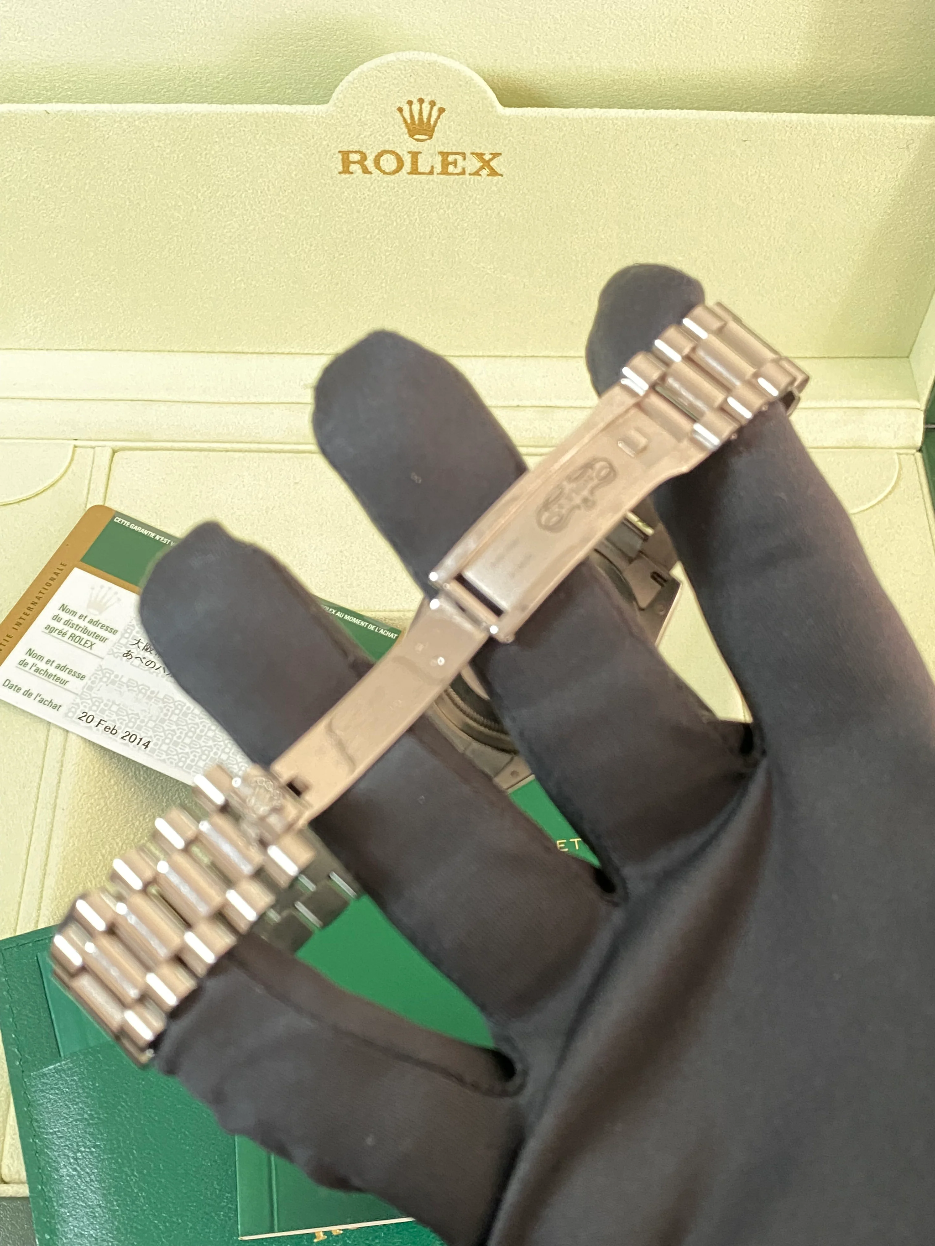 Rolex Platinum Day-Date 36 - 2014 - Domed Bezel - Ice Blue Diamond Dial - President Bracelet - 118206 *FULL SET*