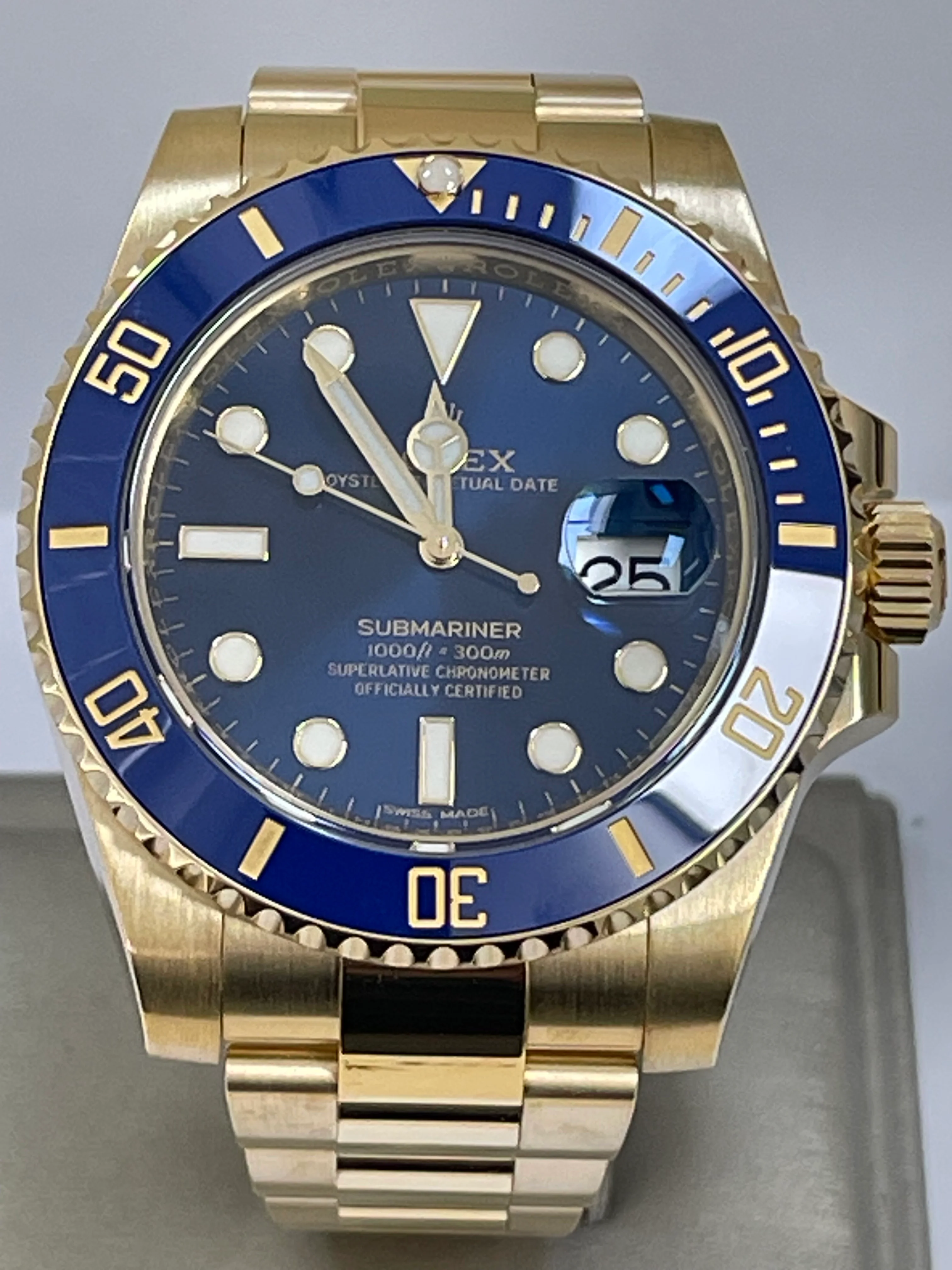 Rolex Yellow Gold Submariner Date - 2020 - Blue Bezel - Blue Dial - 116618LB