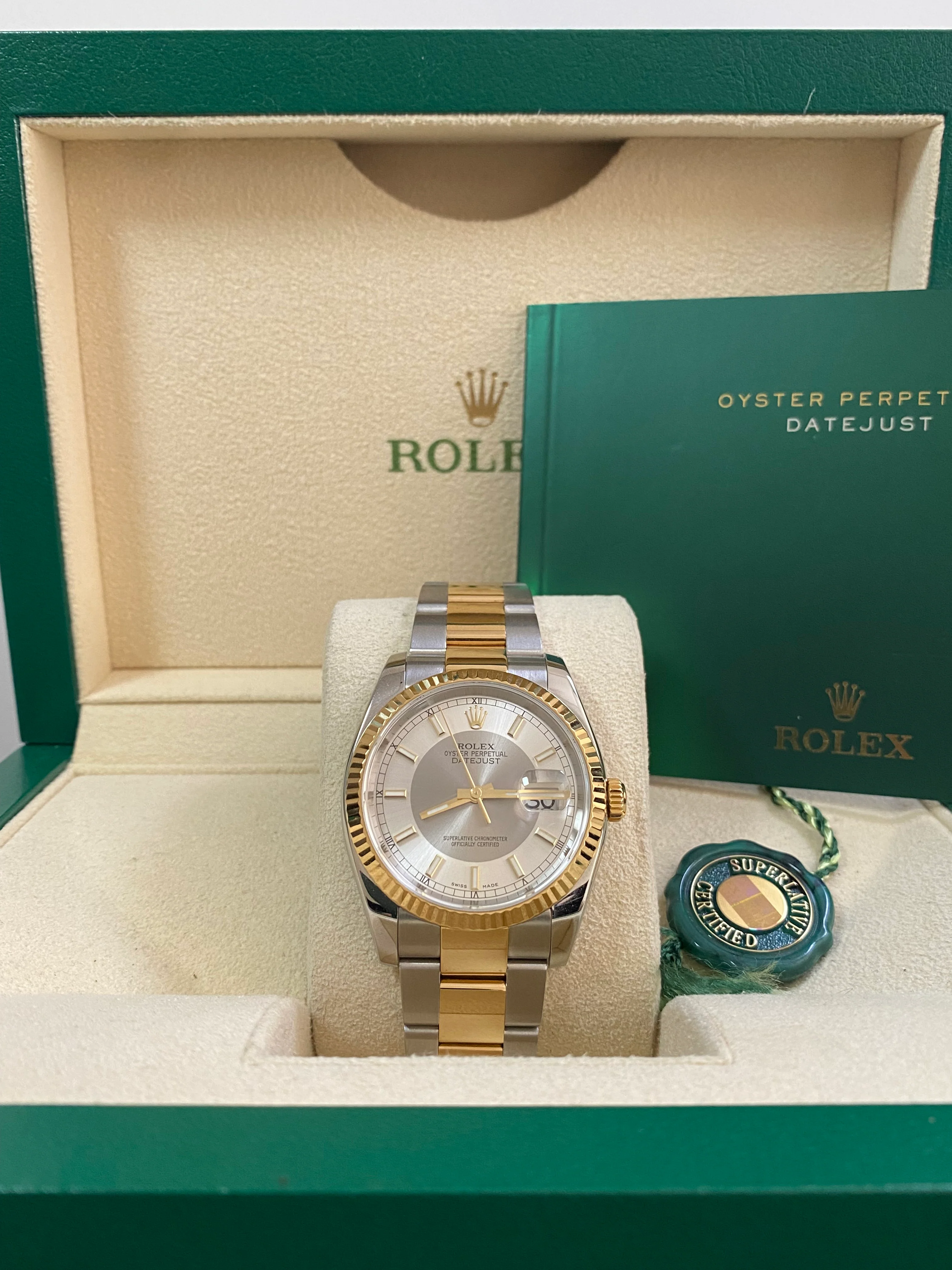 Rolex Steel and Yellow Gold Datejust 36 - D serial - Fluted Bezel - 