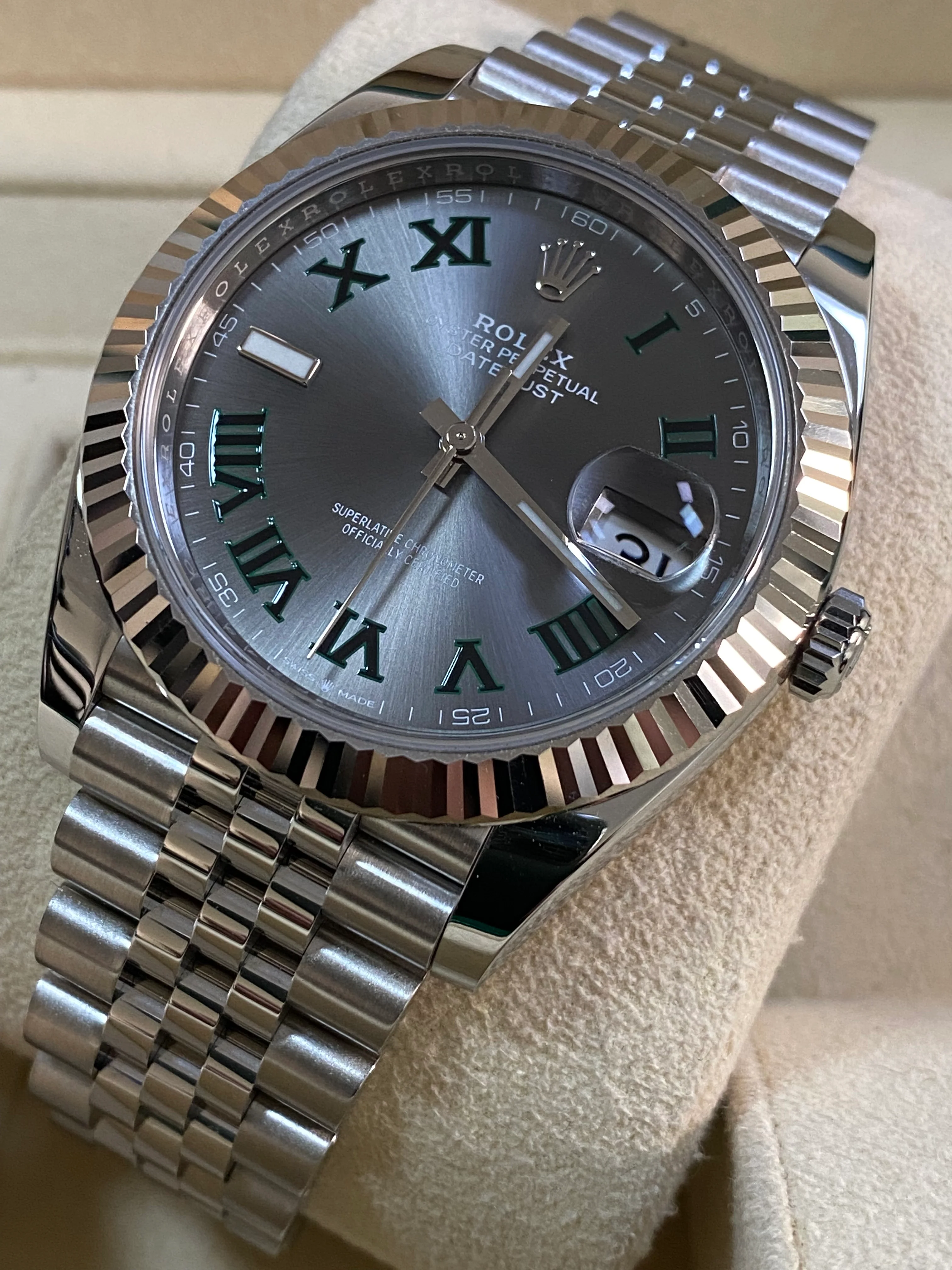 Rolex Steel and White Gold Datejust 41 - 2024 - Fluted Bezel - 