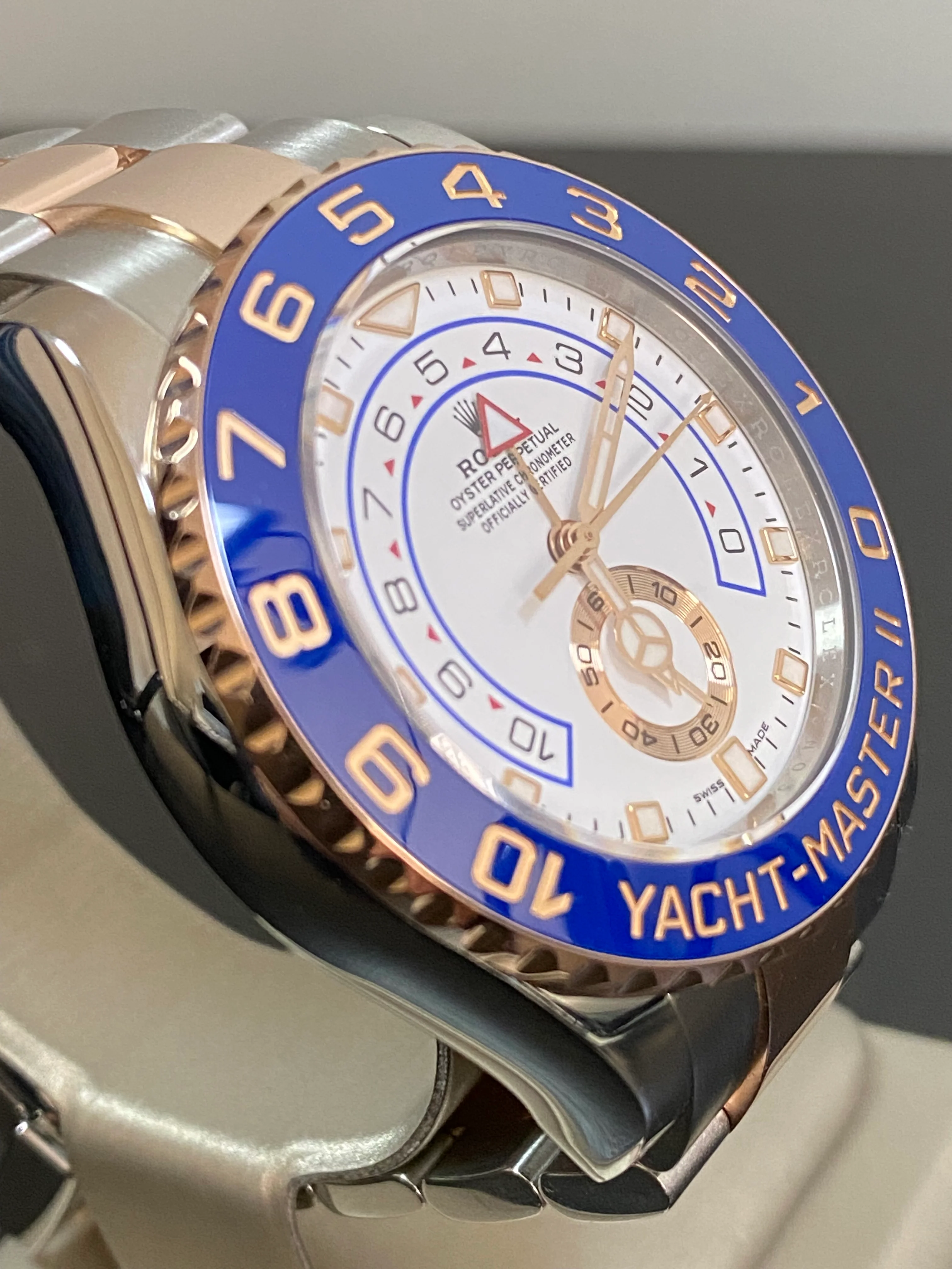 Rolex Steel and Everose Gold Yacht-Master II - 2019 - White Dial - 116681 COMPLETE
