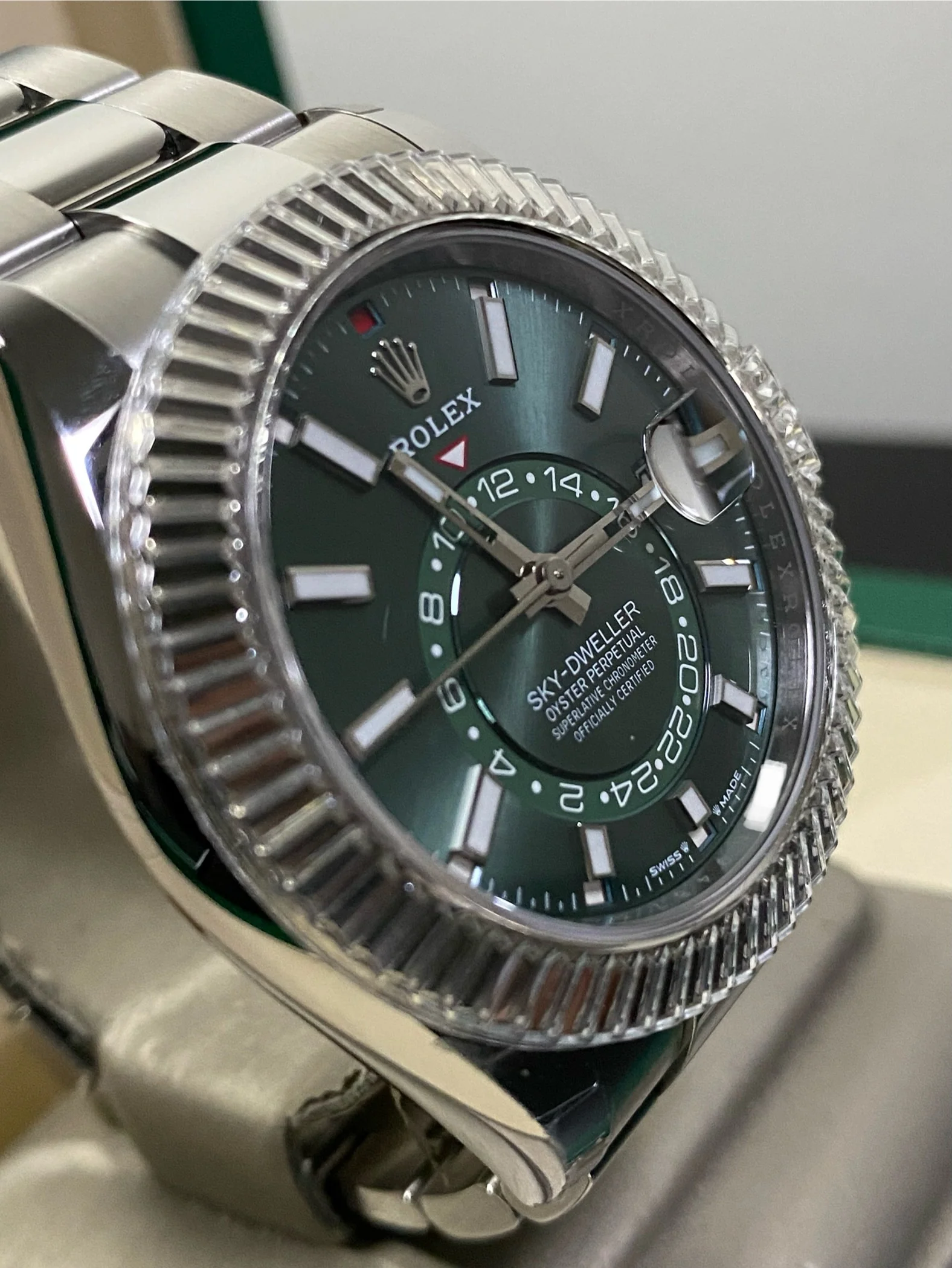 Rolex Steel Sky-Dweller - 2023 - Mint Green Dial - Oyster Bracelet - 336934