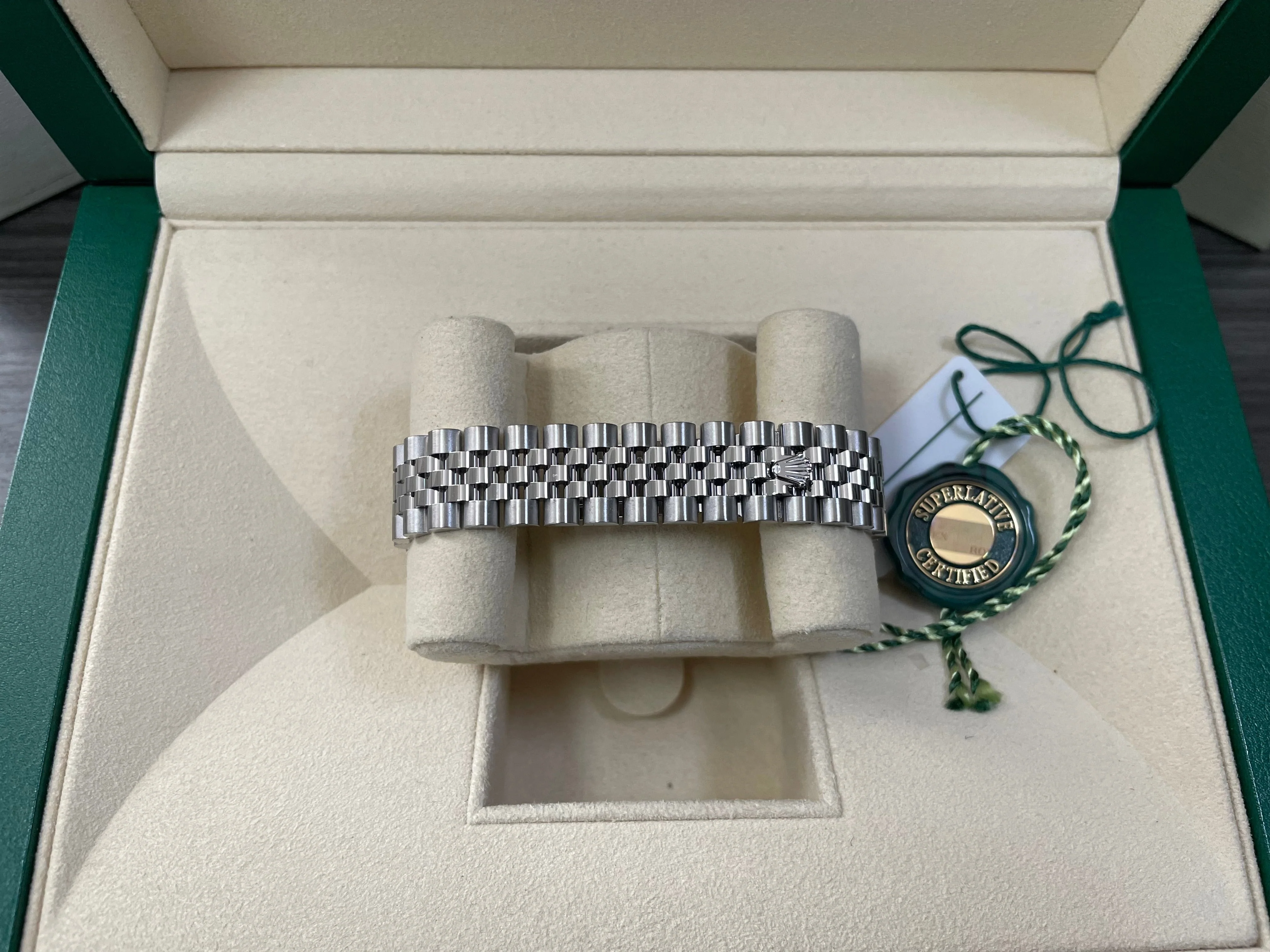 Rolex Steel and White Gold Datejust 31 - 2023 - Diamond Bezel - Pink Diamond Dial - Jubilee Bracelet - 278384RBR